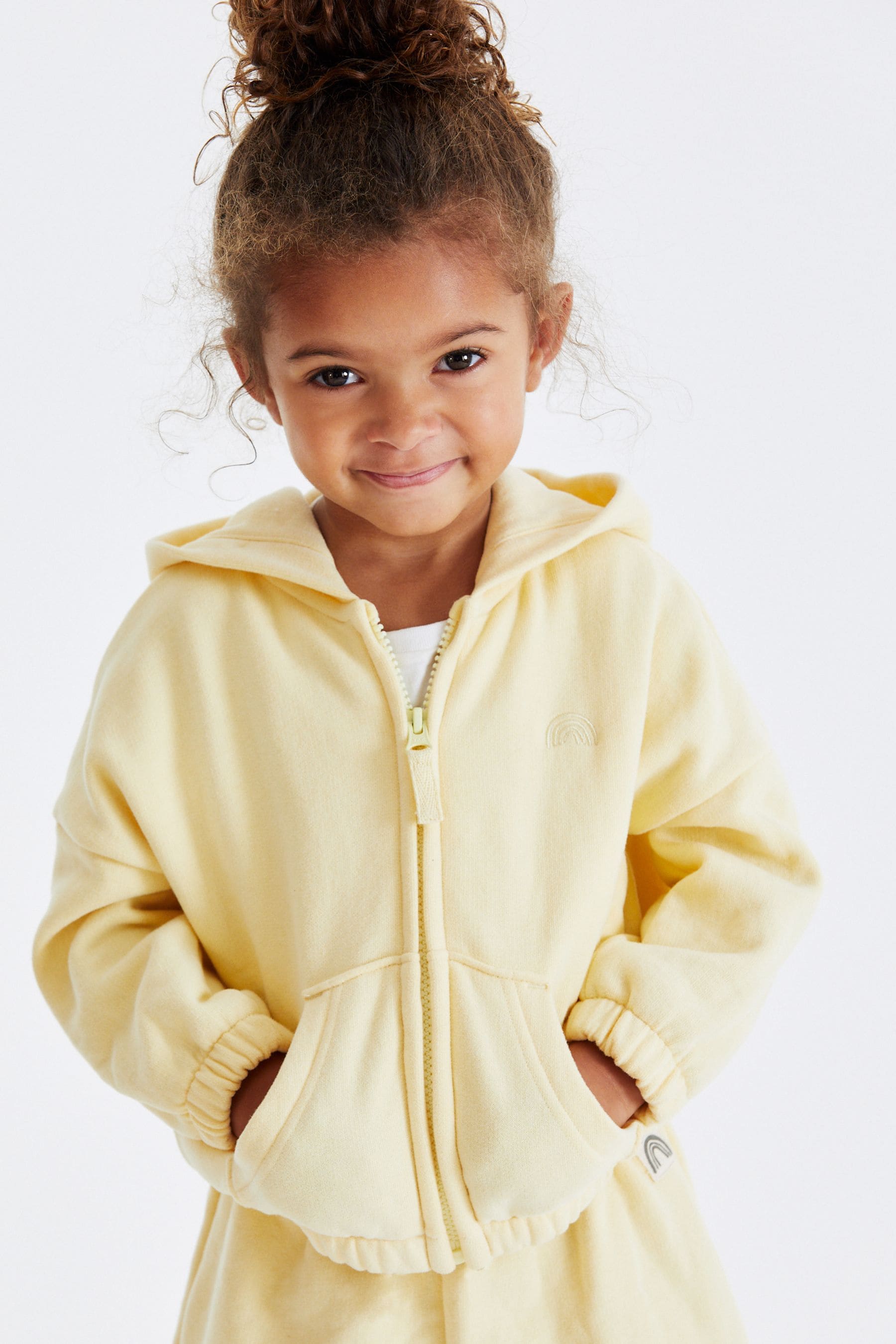 Bright Yellow Zip Through Hoodie (3mths-7yrs)