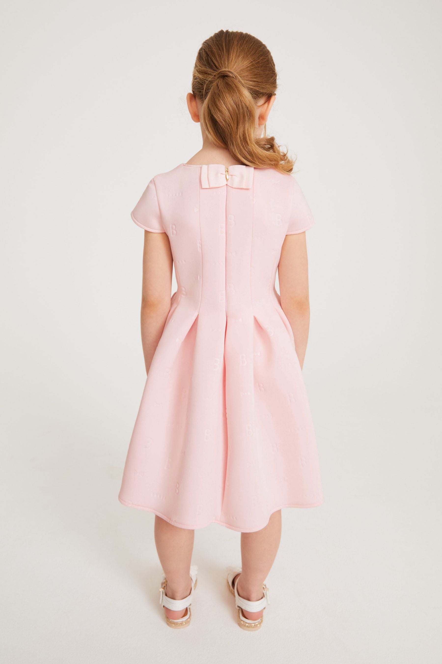 Pink Baker by Ted Baker Navy Embossed Scuba Dress