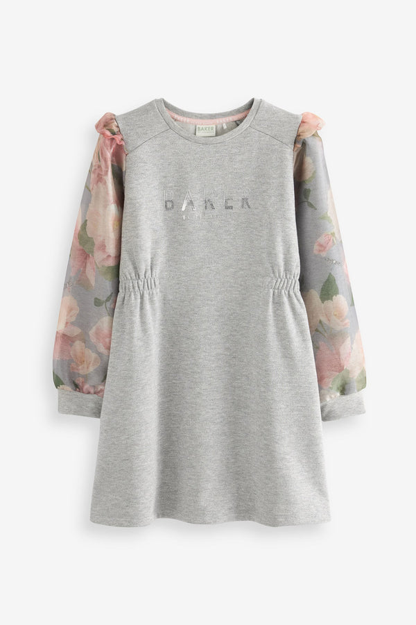 Grey Baker by Ted Baker (0-13yrs) Grey Organza Sweat Dress