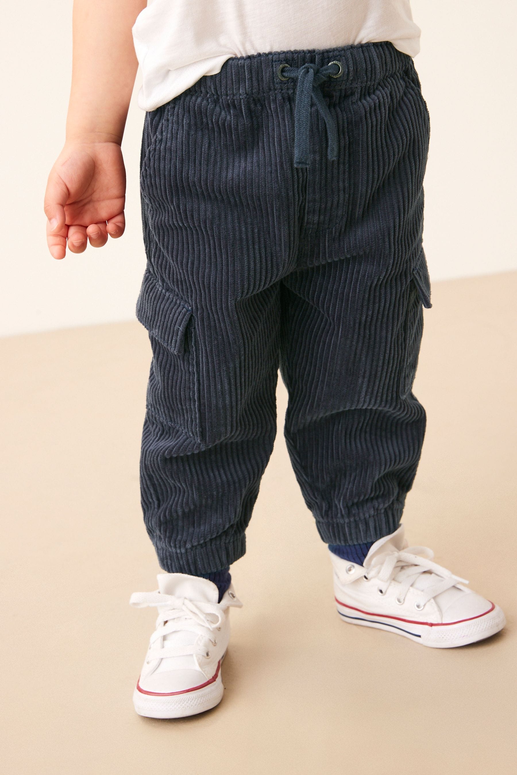 Indigo Blue Corduroy Cargo Trousers (3mths-7yrs)