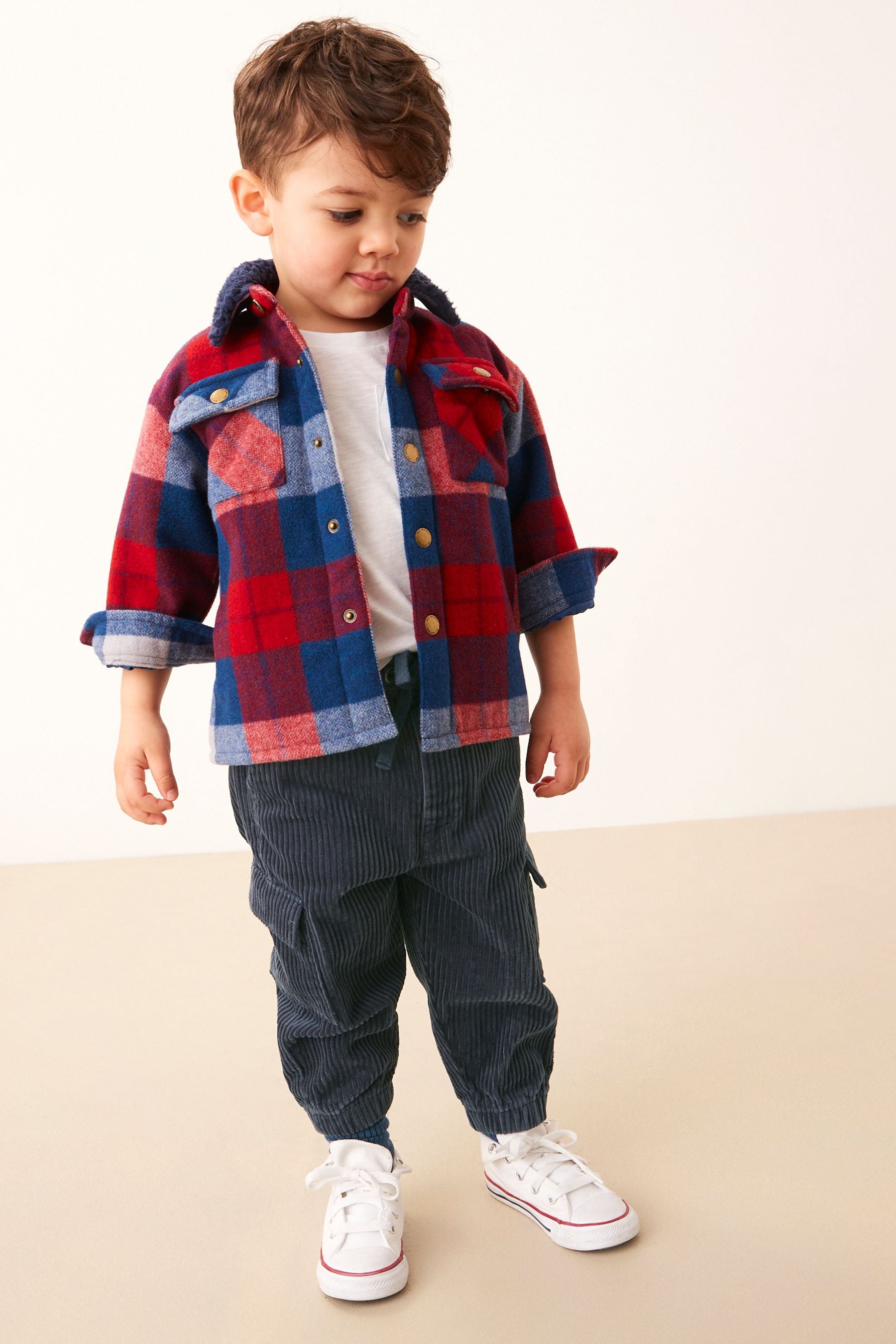 Indigo Blue Corduroy Cargo Trousers (3mths-7yrs)