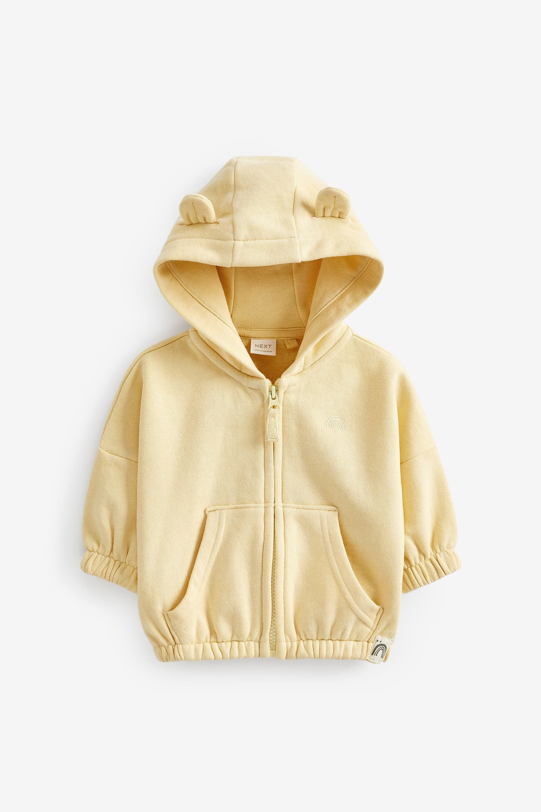 Bright Yellow Zip Through Hoodie (3mths-7yrs)