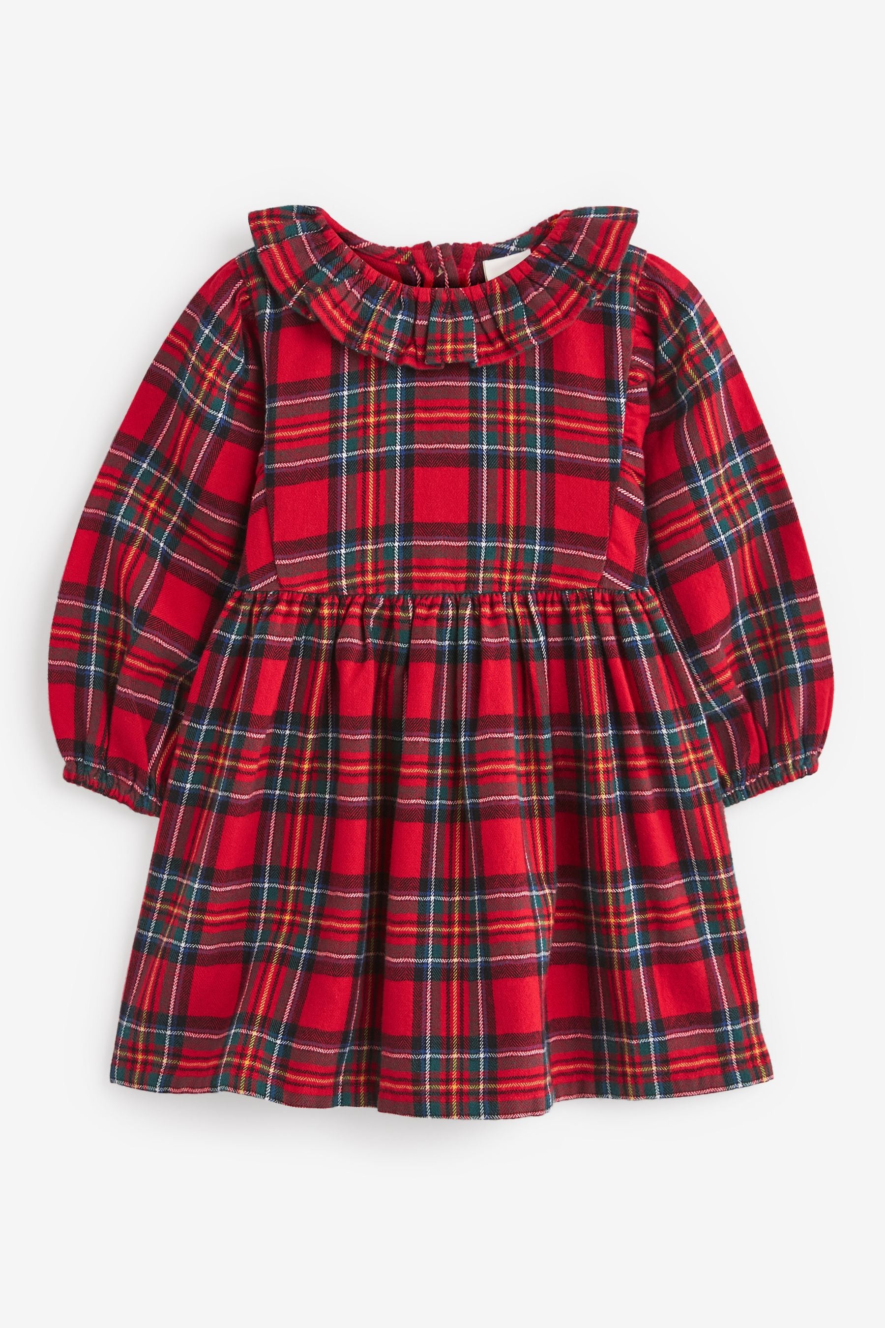 Red Check Ruffle Collar Dress (3mths-8yrs)