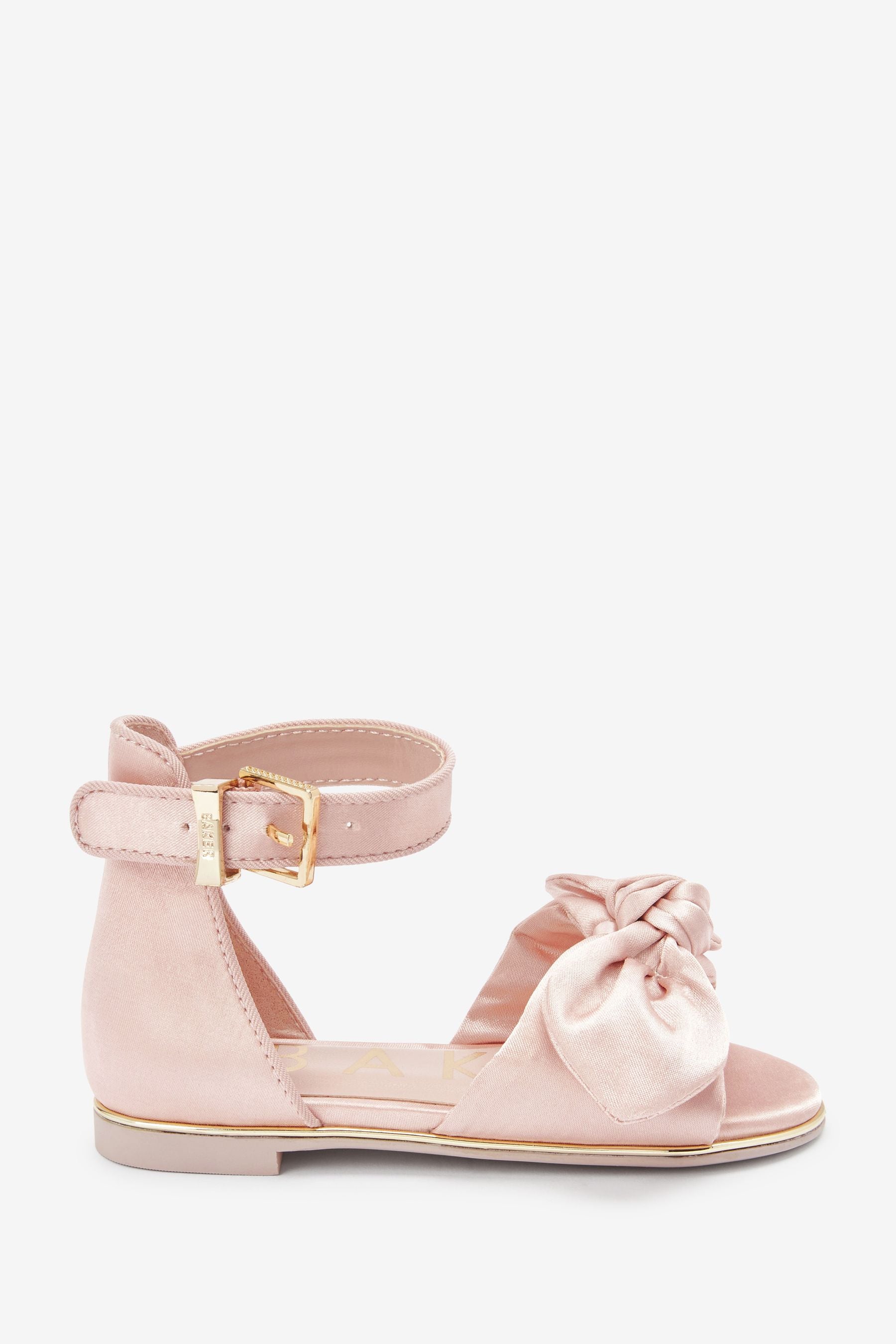 Pink Baker by Ted Baker Pink Satin Bow Sandals