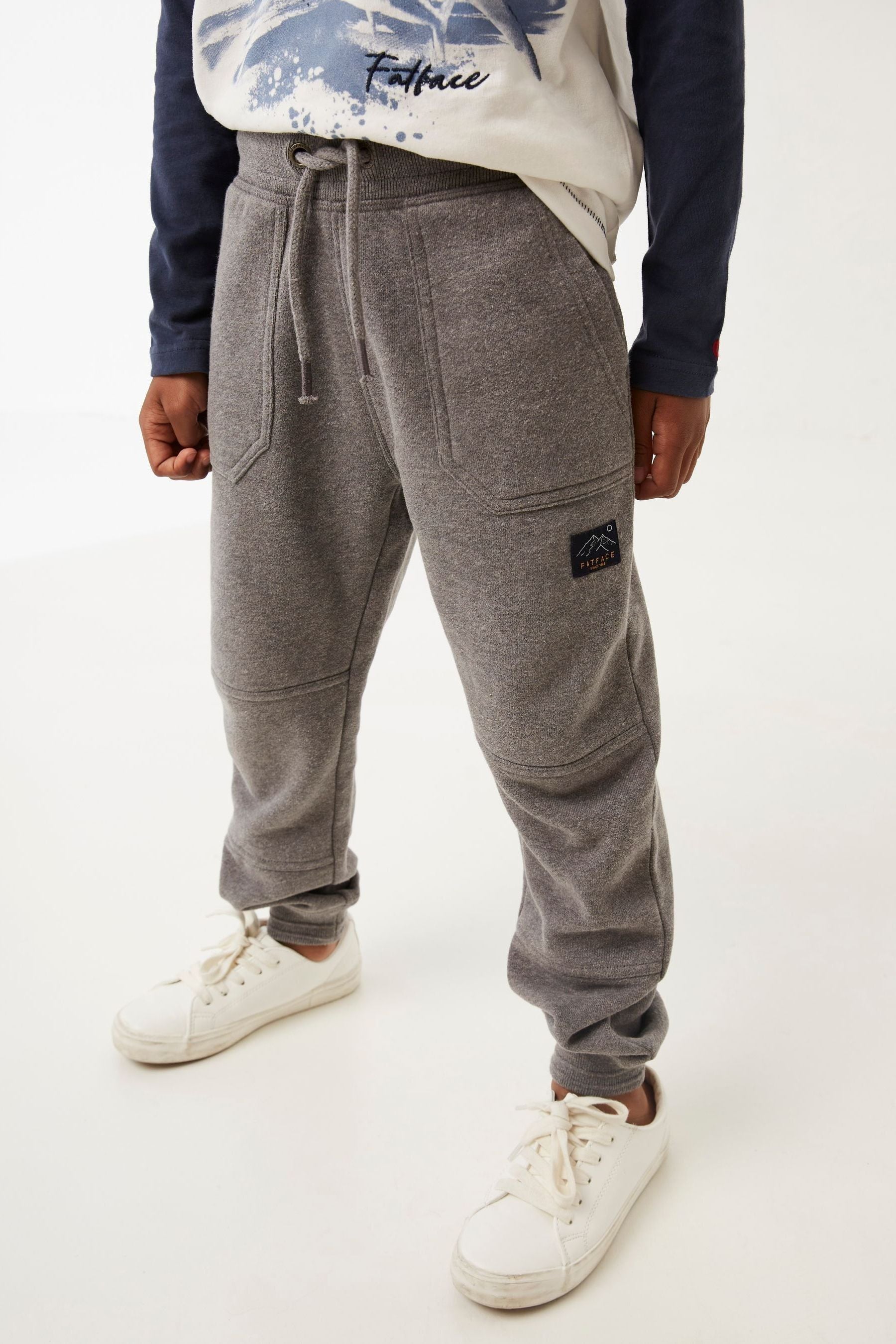 Grey FatFace Noah Knee Panel Joggers