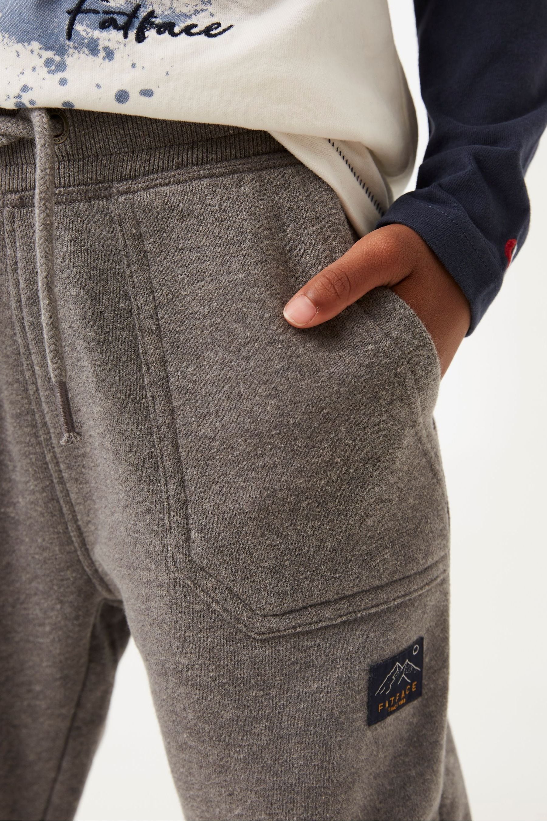 Grey FatFace Noah Knee Panel Joggers