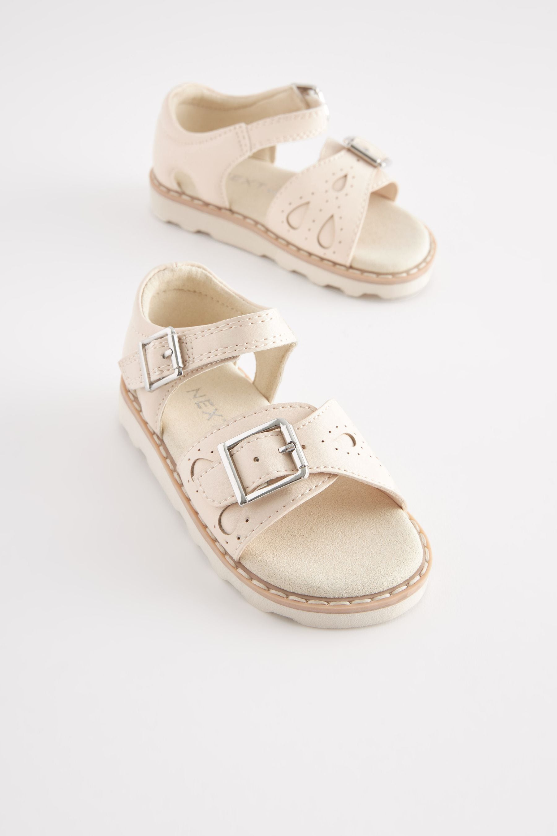 Bone White Closed Back Sandals