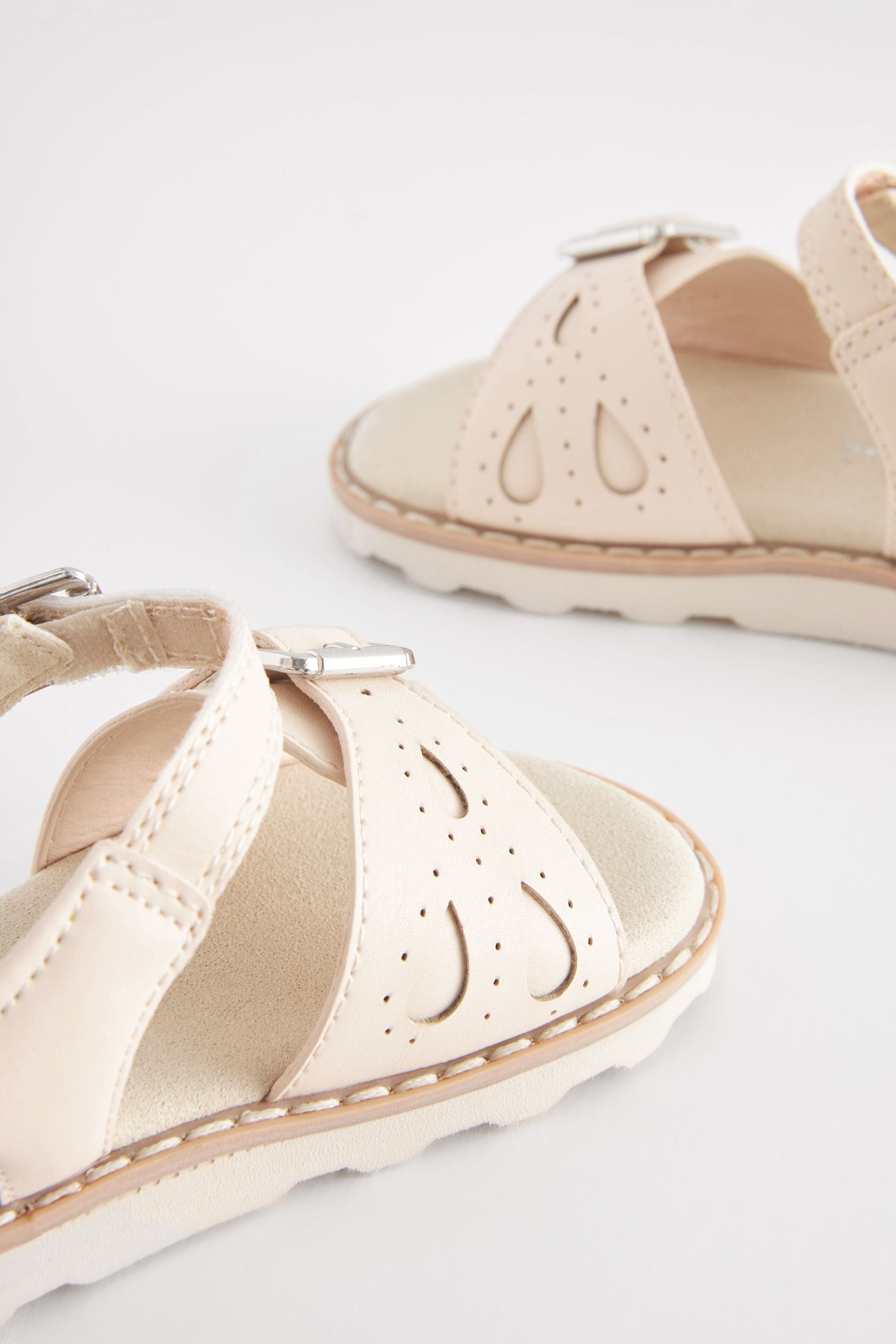 Bone White Closed Back Sandals