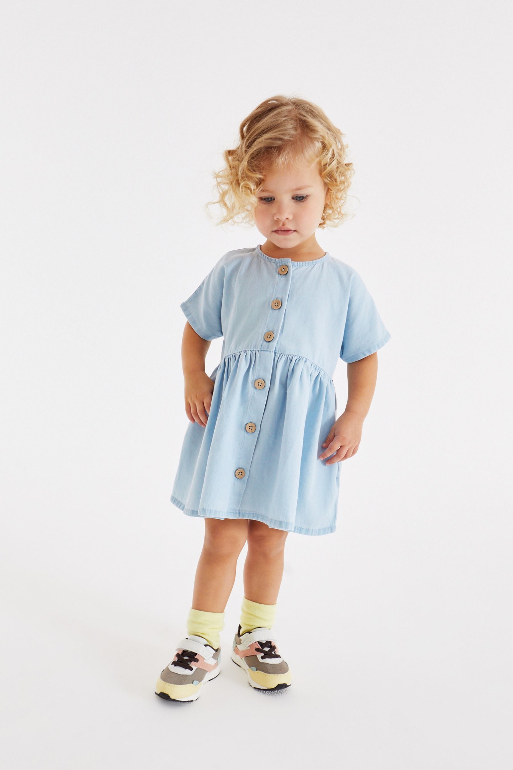 Pale Blue Denim Relaxed Dress (3mths-7yrs)