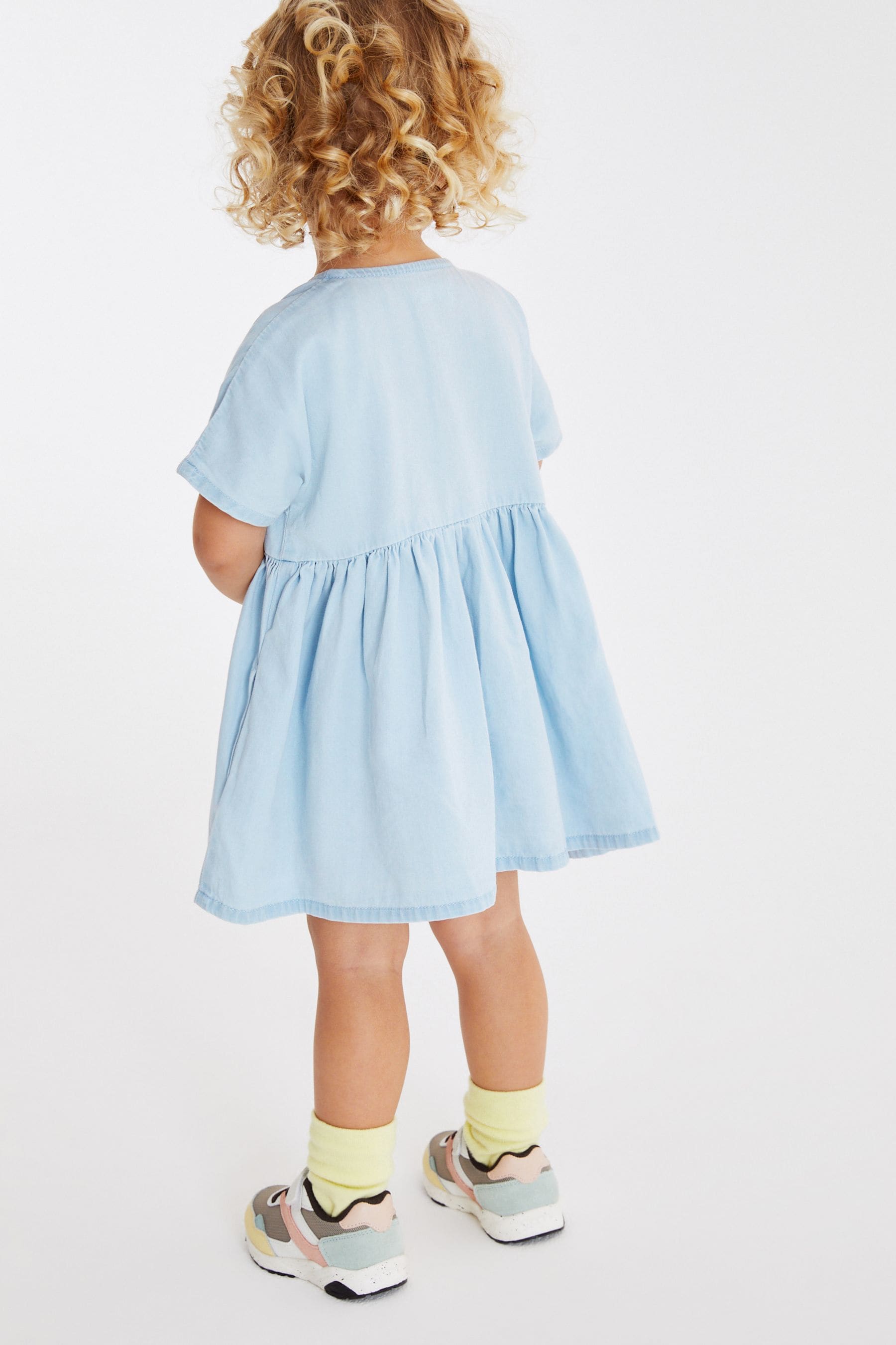 Pale Blue Denim Relaxed Dress (3mths-7yrs)