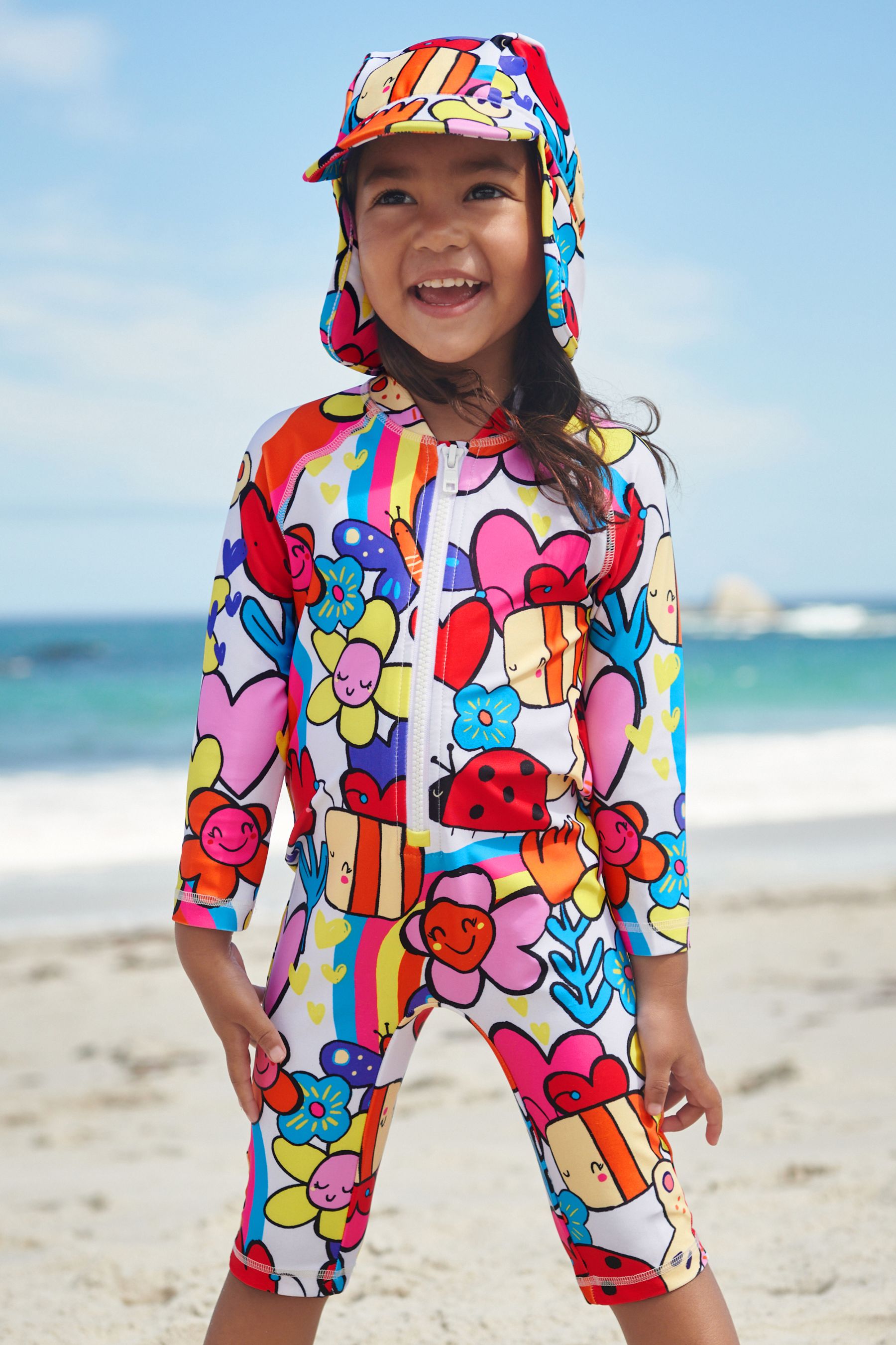 Multi Character Long Sleeve, Longer Leg Sunsafe Swimsuit (3mths-7yrs)