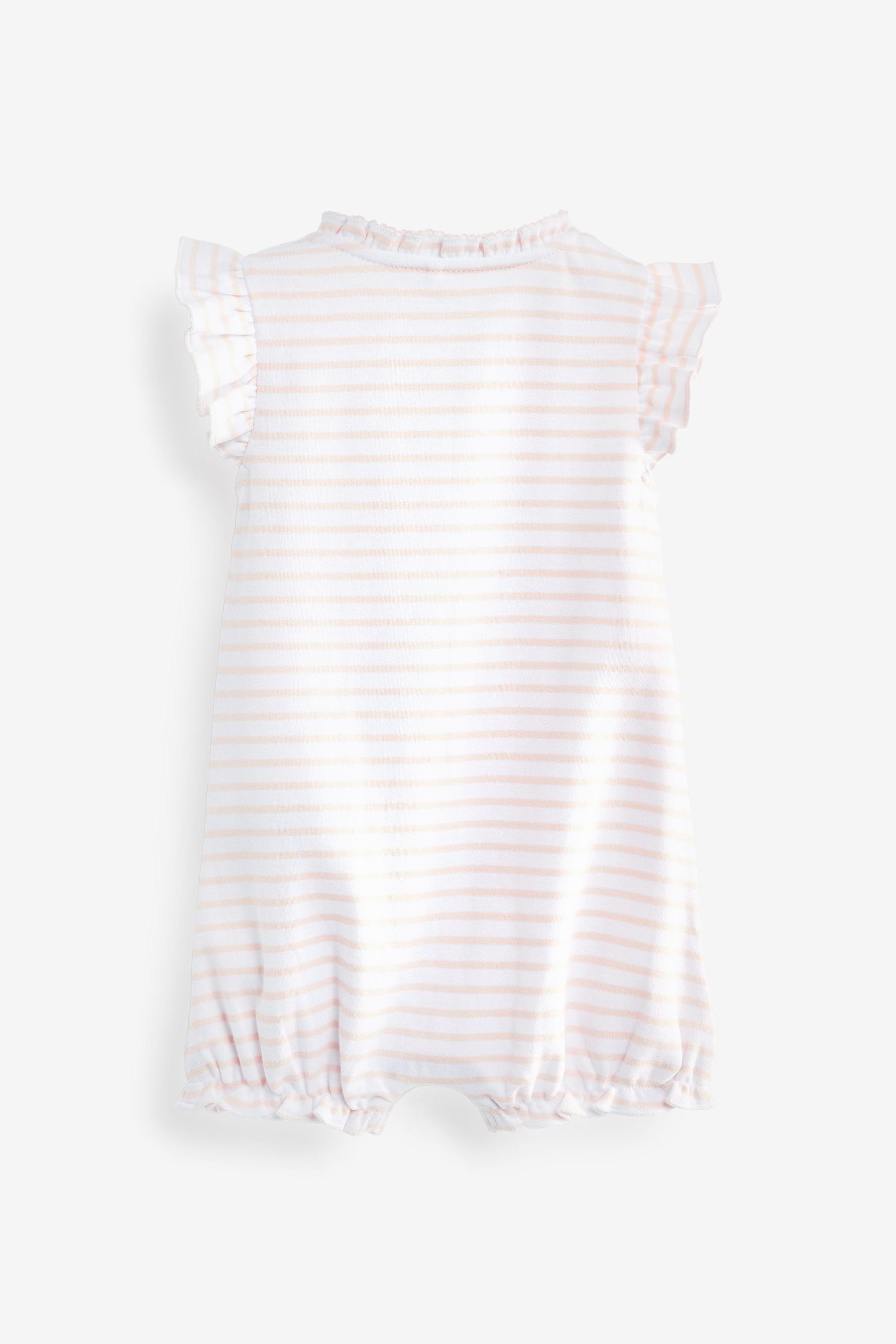 Pale Pink bunny Baby Jersey Rompers 3 Pack