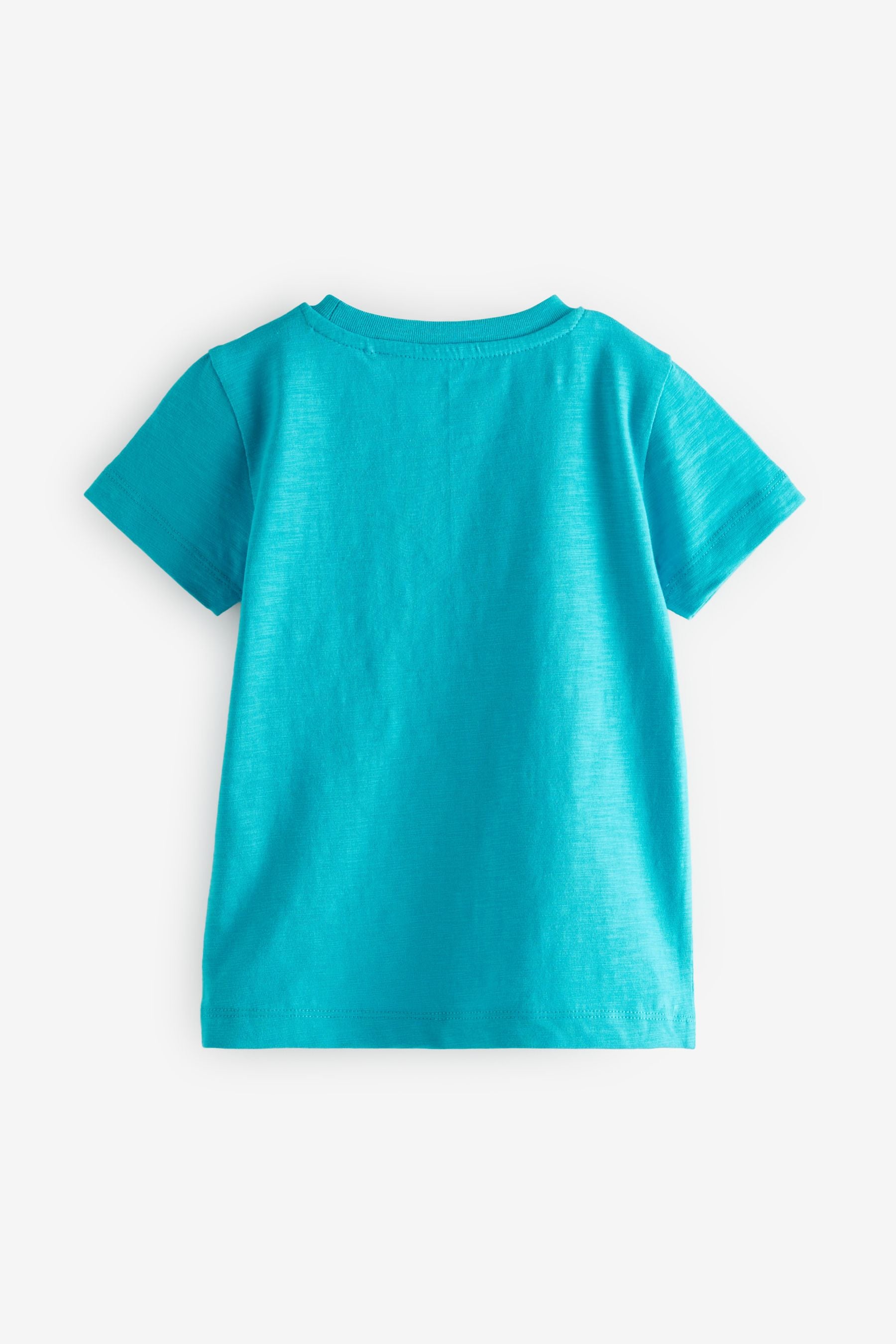 Turquoise Blue Short Sleeve Plain T-Shirt (3mths-7yrs)