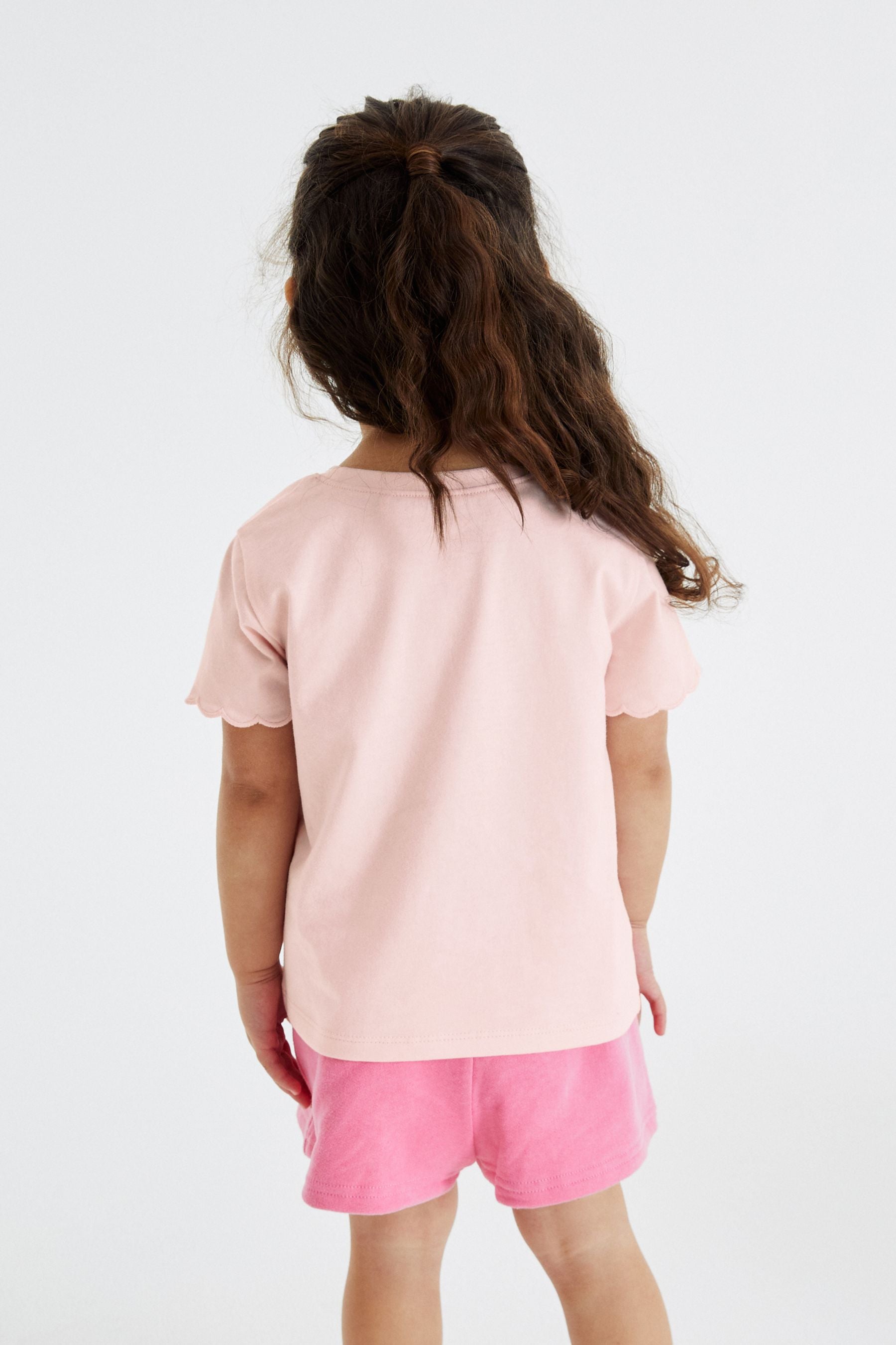 Pink Scallop Cotton T-Shirt (3mths-7yrs)