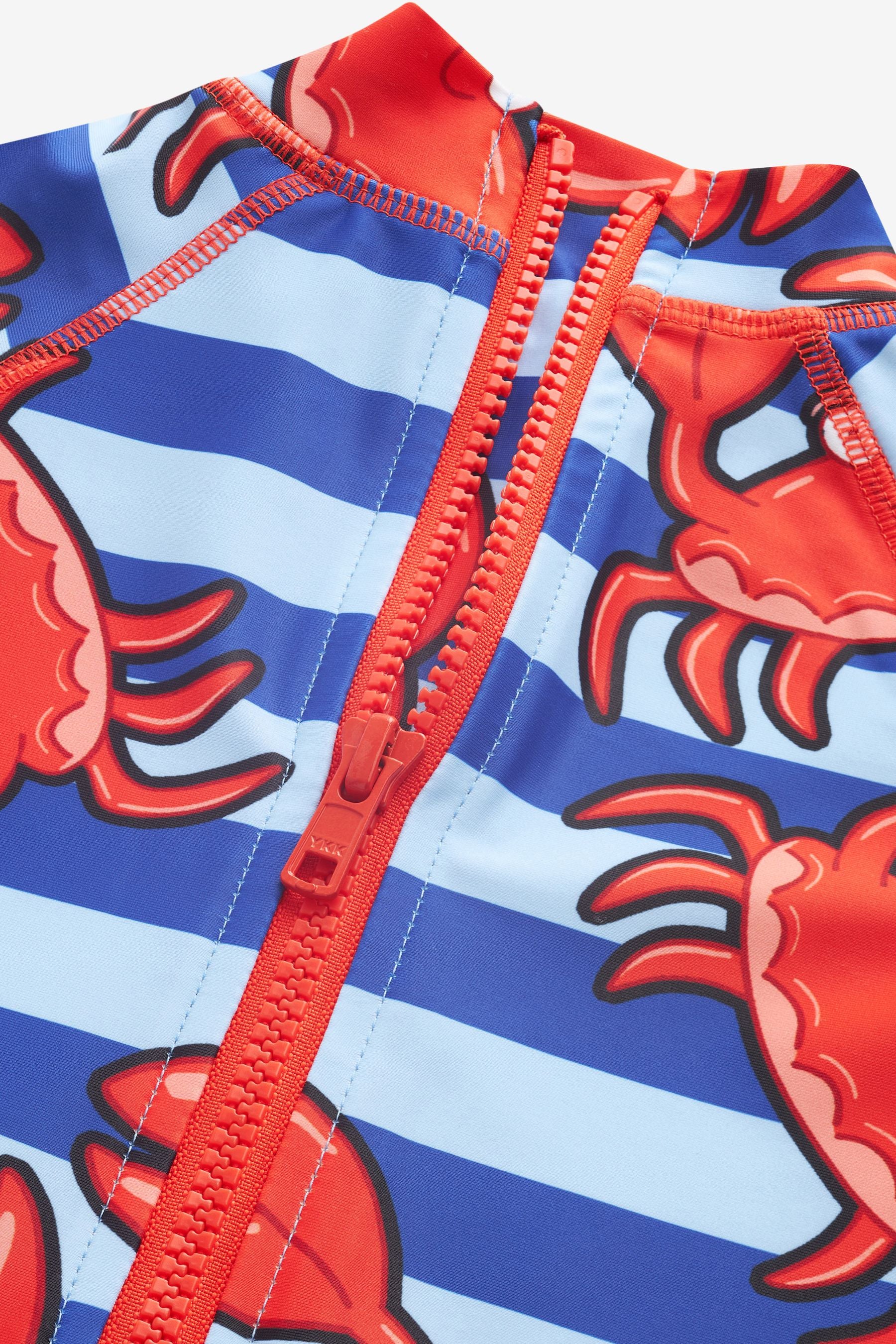 Blue Stripe Crabs Sunsafe All-In-One Swimsuit (3mths-7yrs)