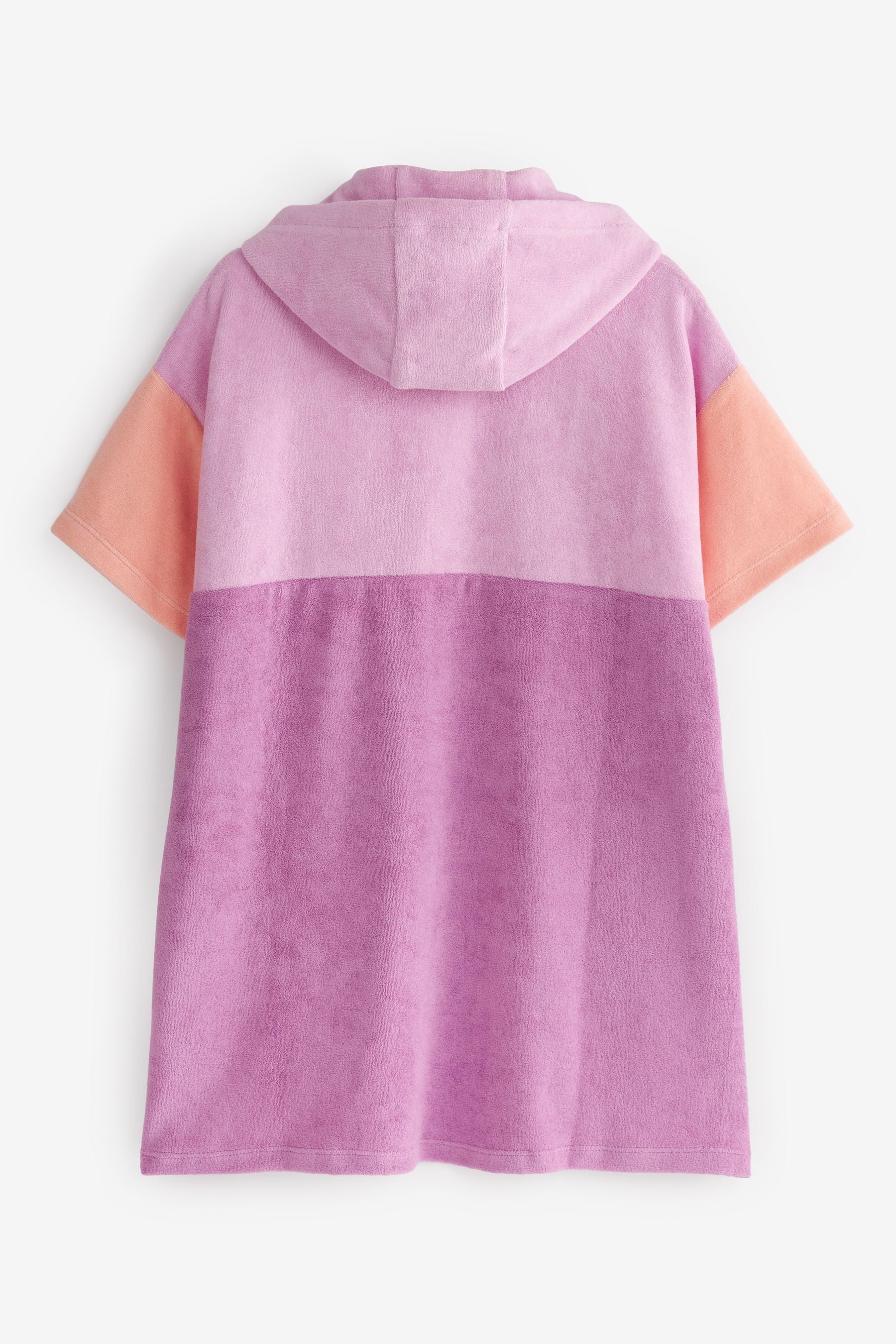 Lilac Purple Oversized Short Sleeve Towelling Poncho