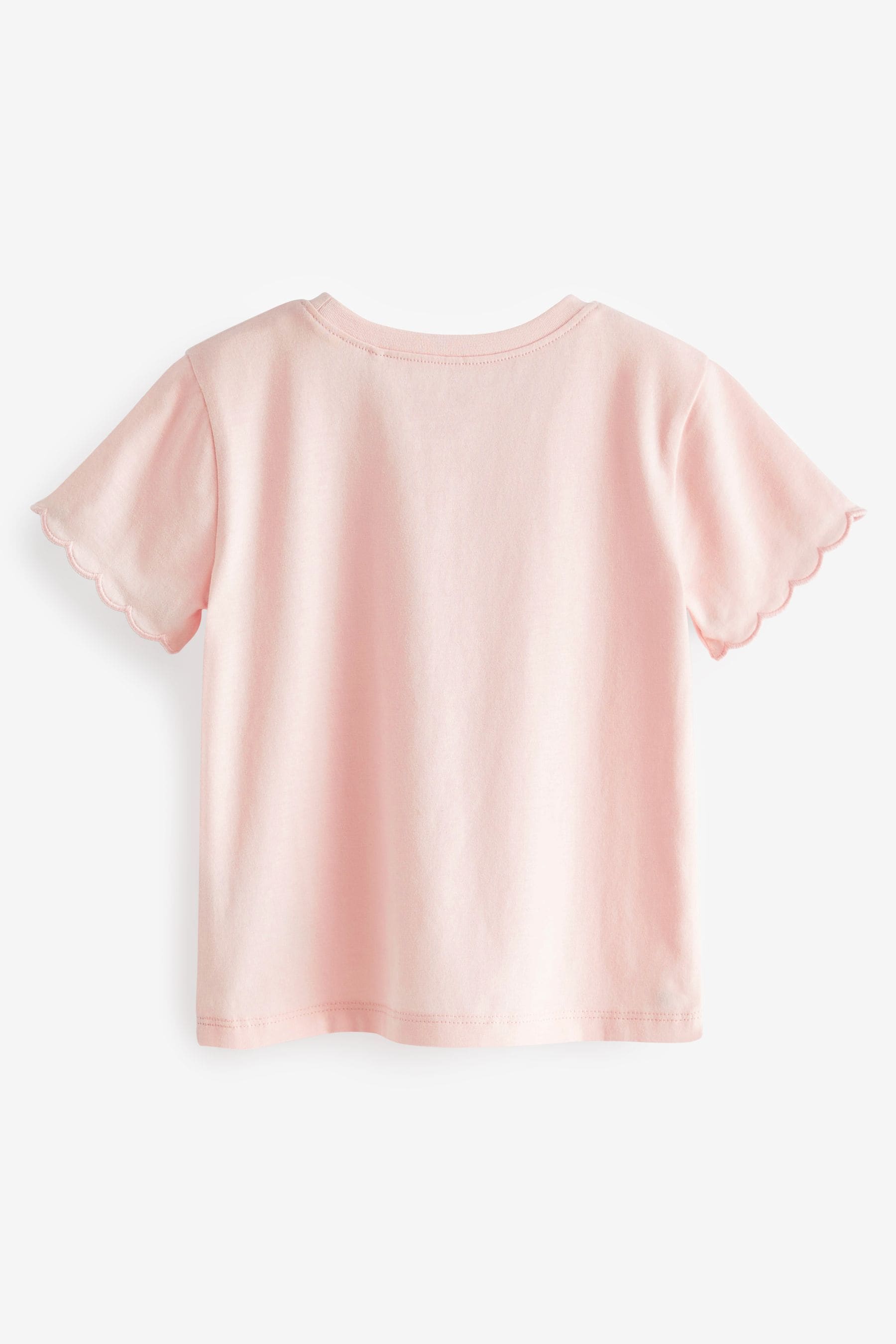 Pink Scallop Cotton T-Shirt (3mths-7yrs)