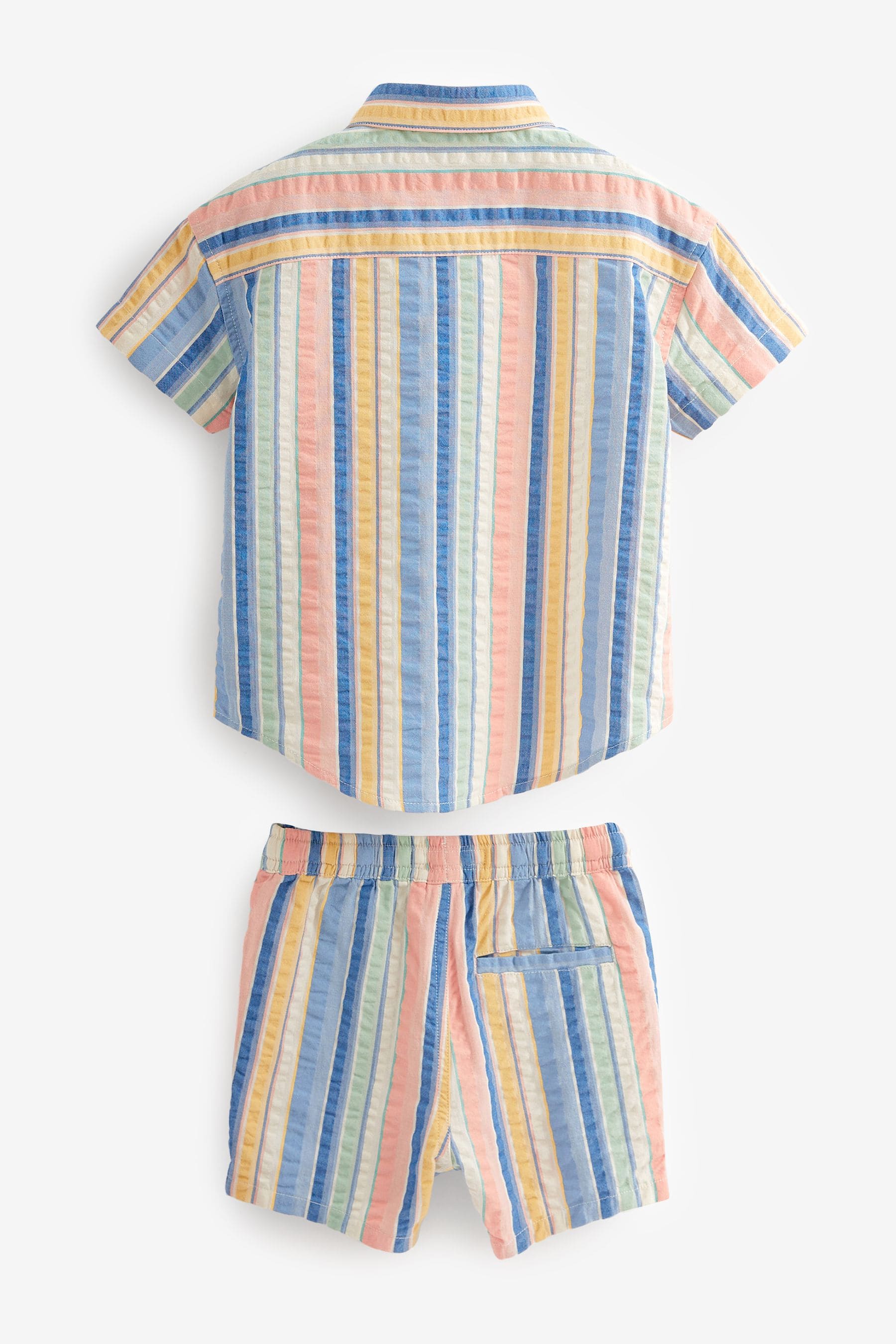 Rainbow Short Sleeve Vertical Stripe Shirt (3mths-7yrs)