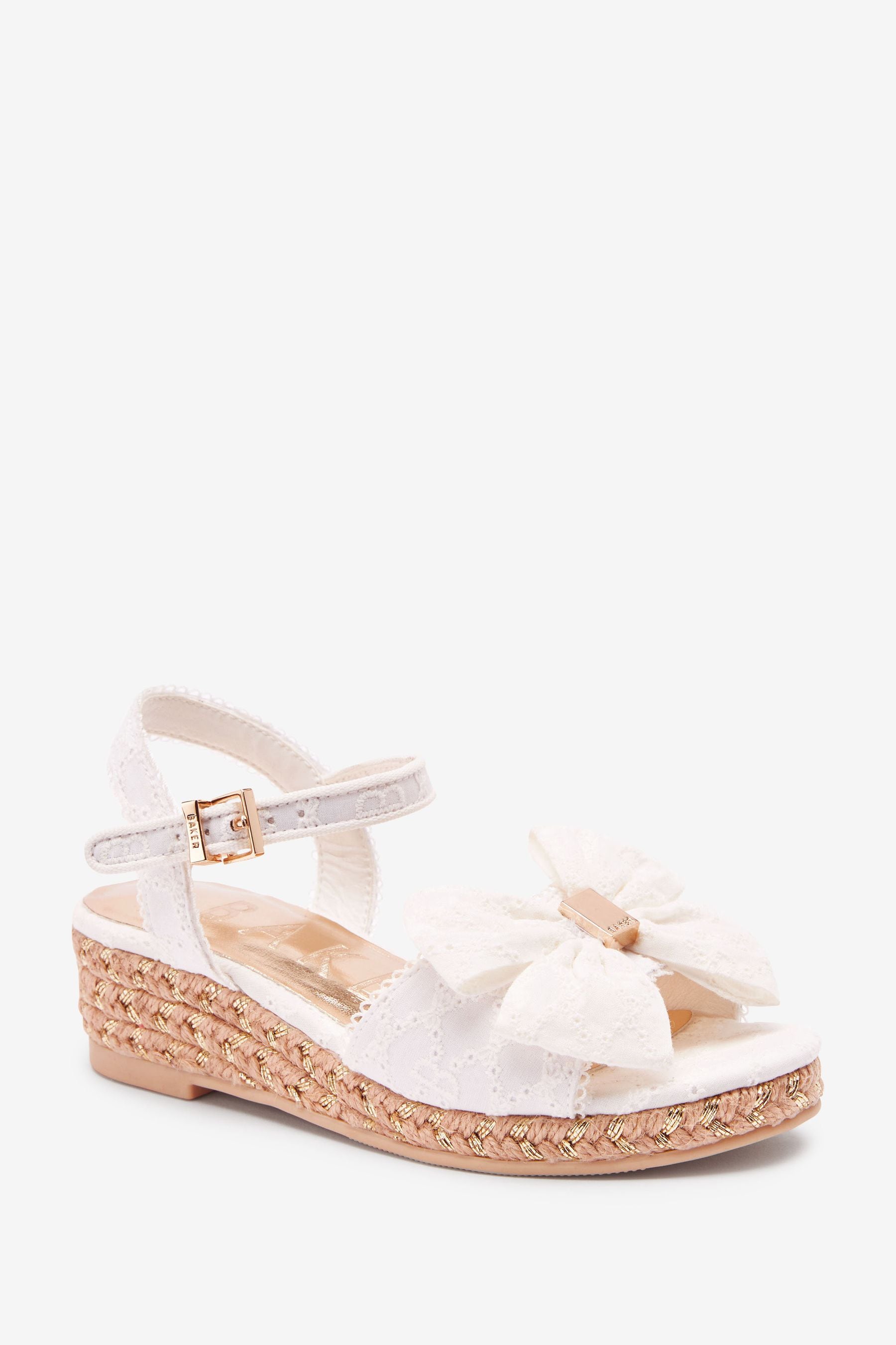 White Baker by Ted Baker White Broderie Wedges