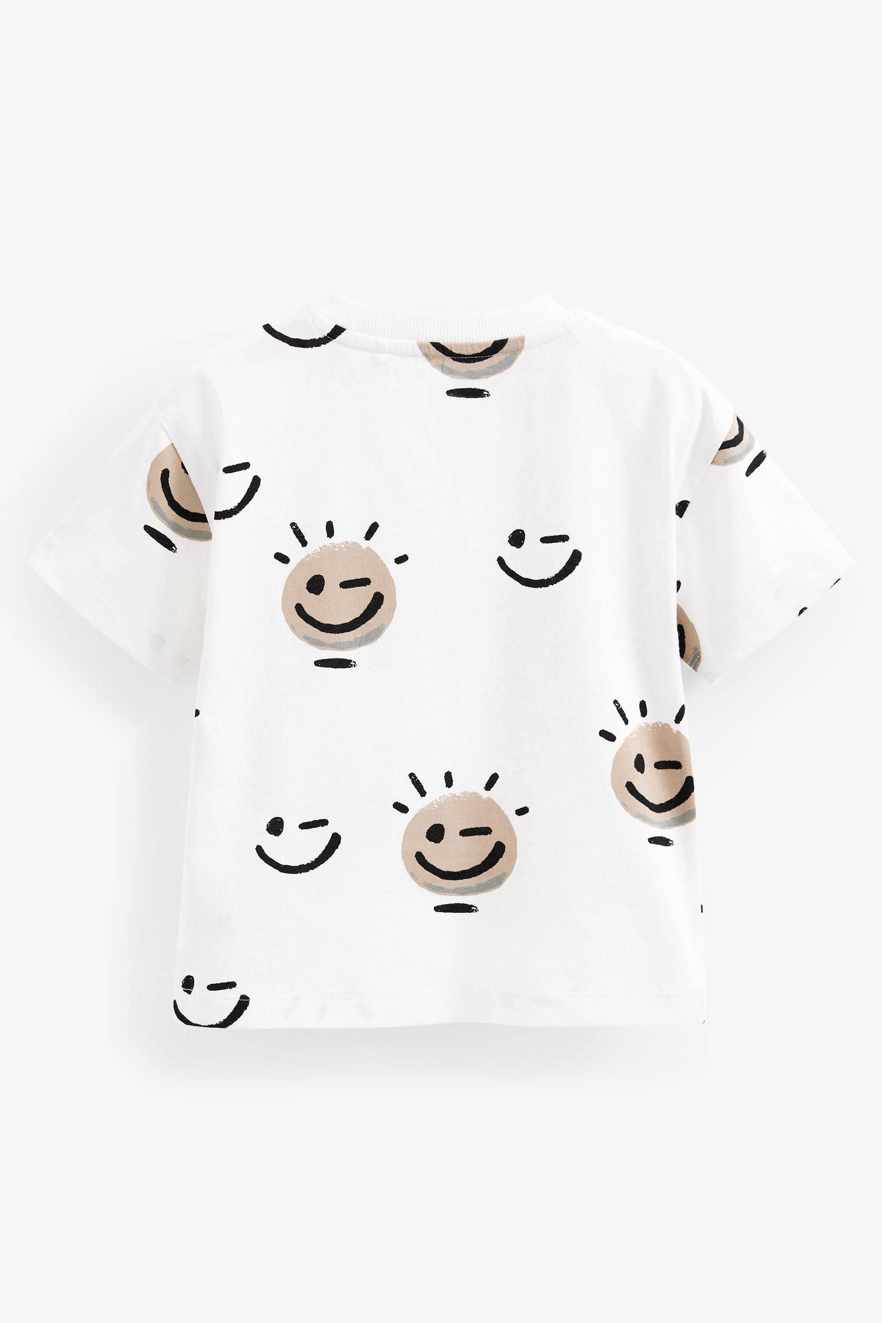 White Smile Short Sleeve All Over Print T-Shirt (3mths-7yrs)