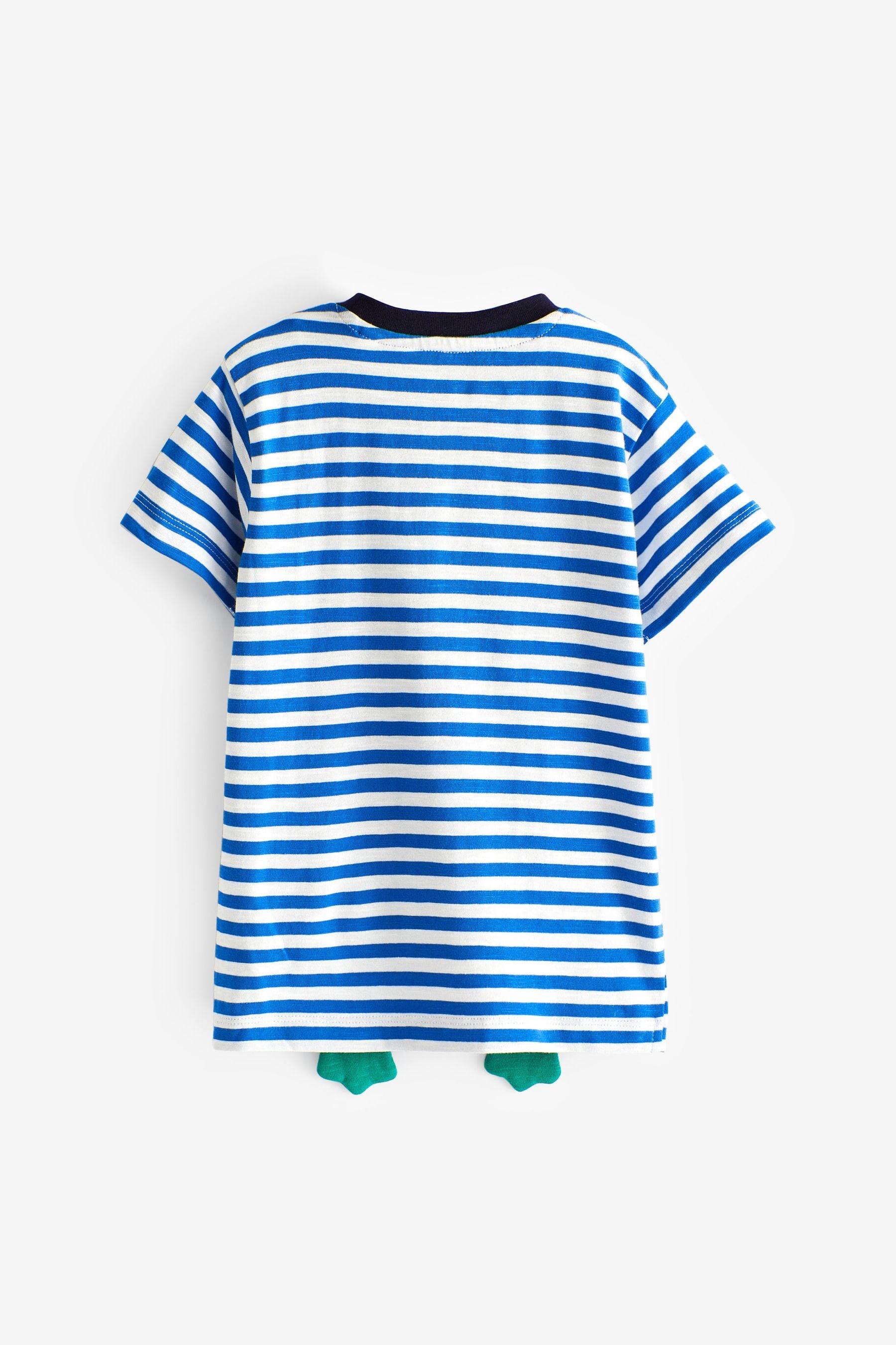 Stripe Zip Mouth Frog Short Sleeve Interactive T-Shirt (3mths-7yrs)