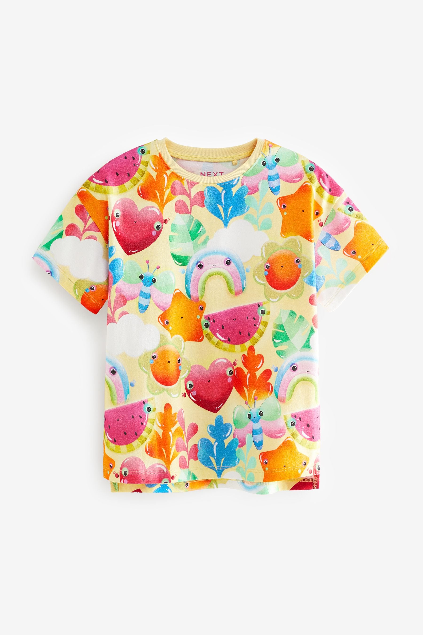 Multi Character Oversized Cotton T-Shirt (3mths-7yrs)