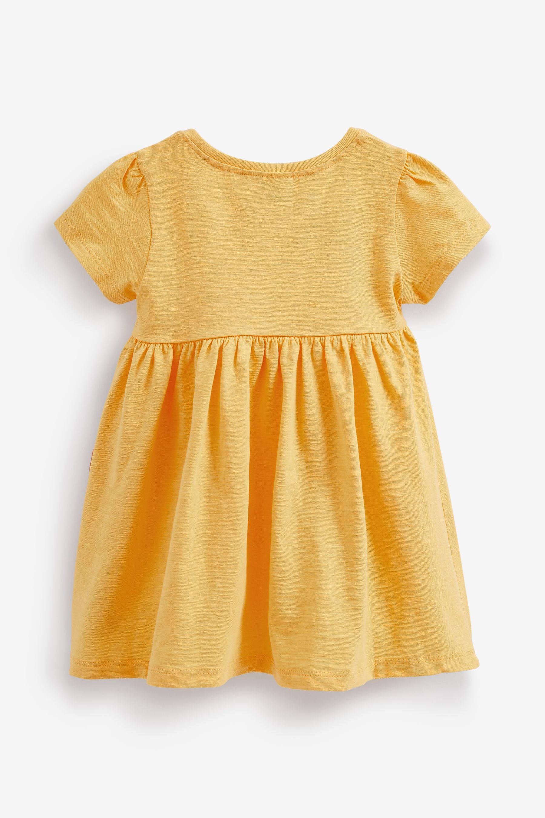 Yellow Rainbow Applique Peppa Dress (3mths-7yr