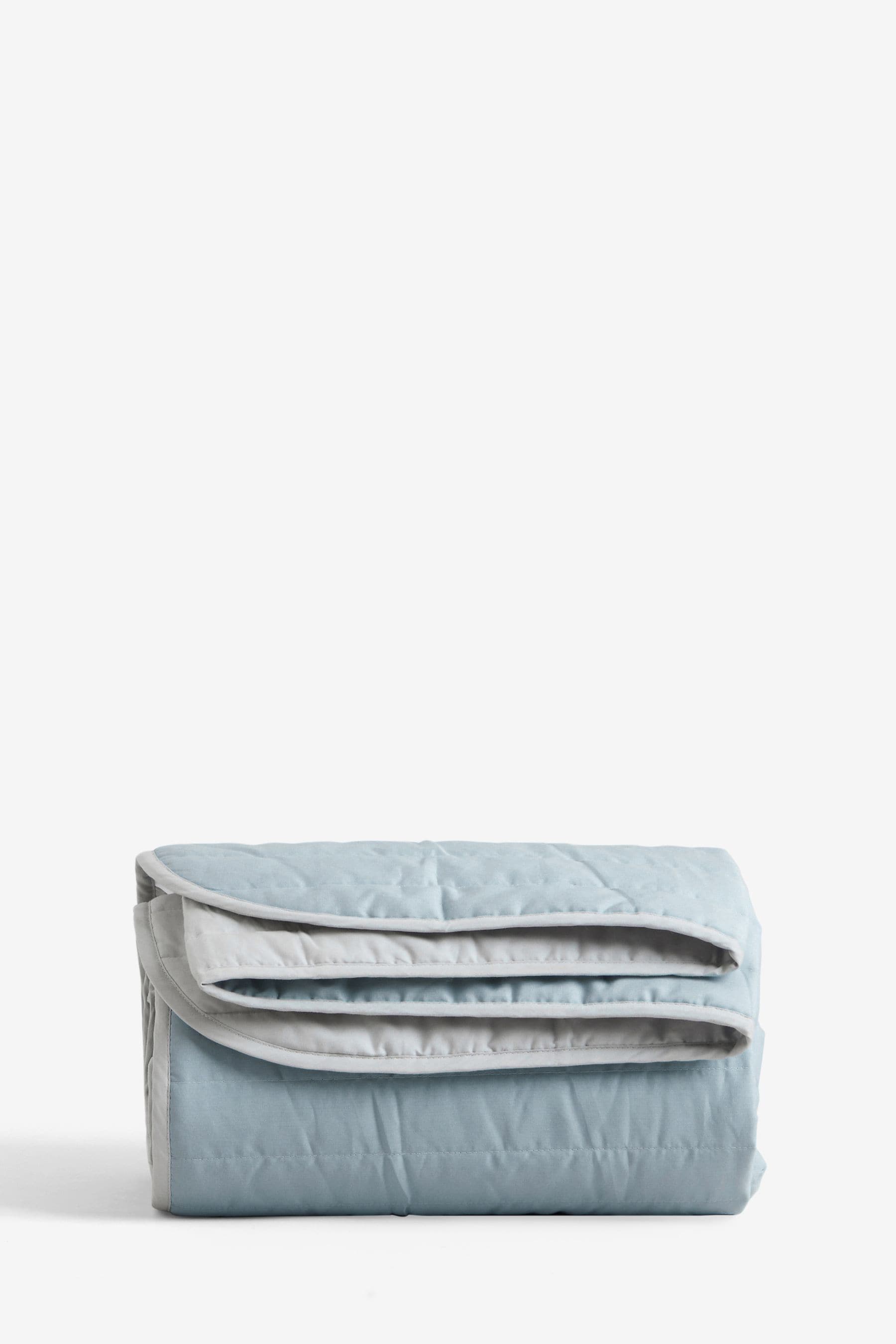 Blue Reversible Cotton Rich Bedspread