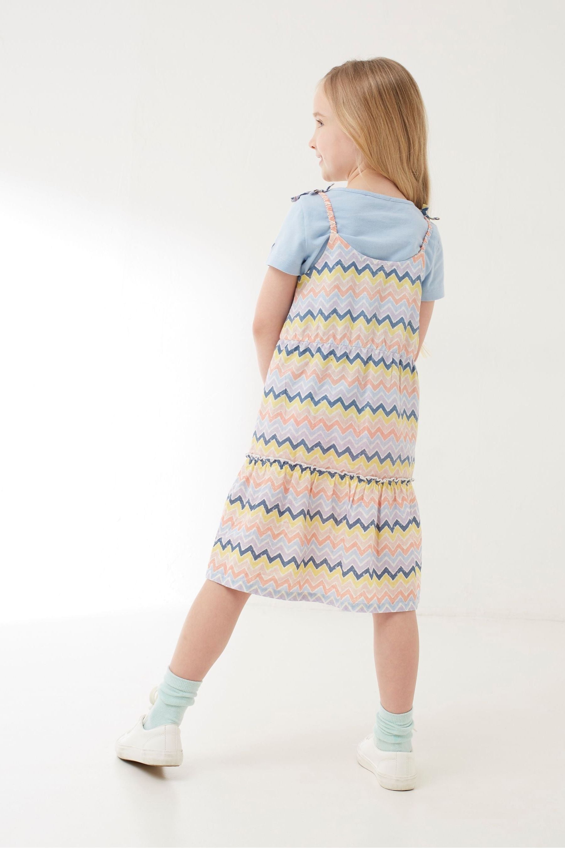 Natural FatFace Natural Hope Zig Zag Print Dress