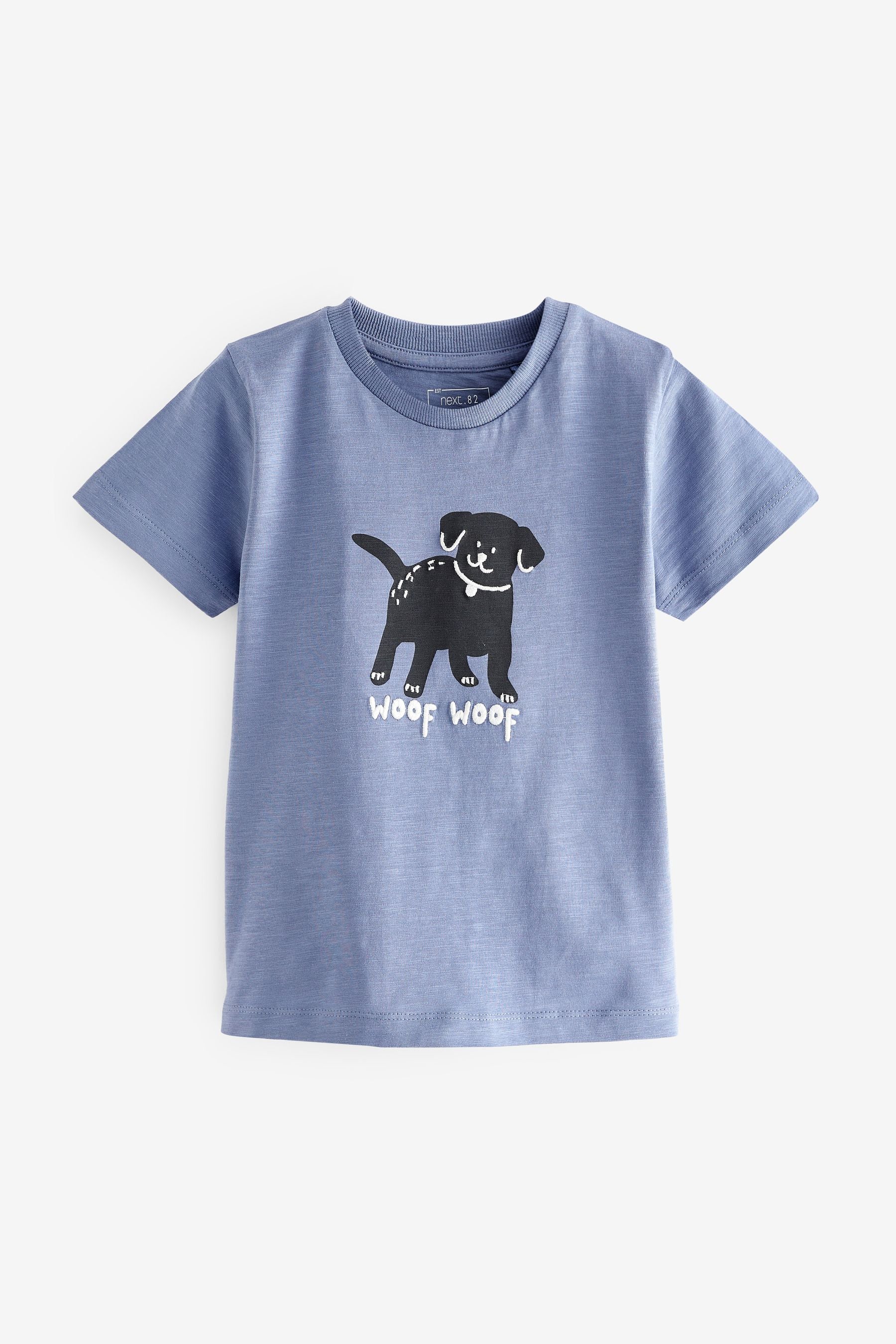 Navy Animal Short Sleeve T-Shirt 3 Pack (3mths-7yrs)