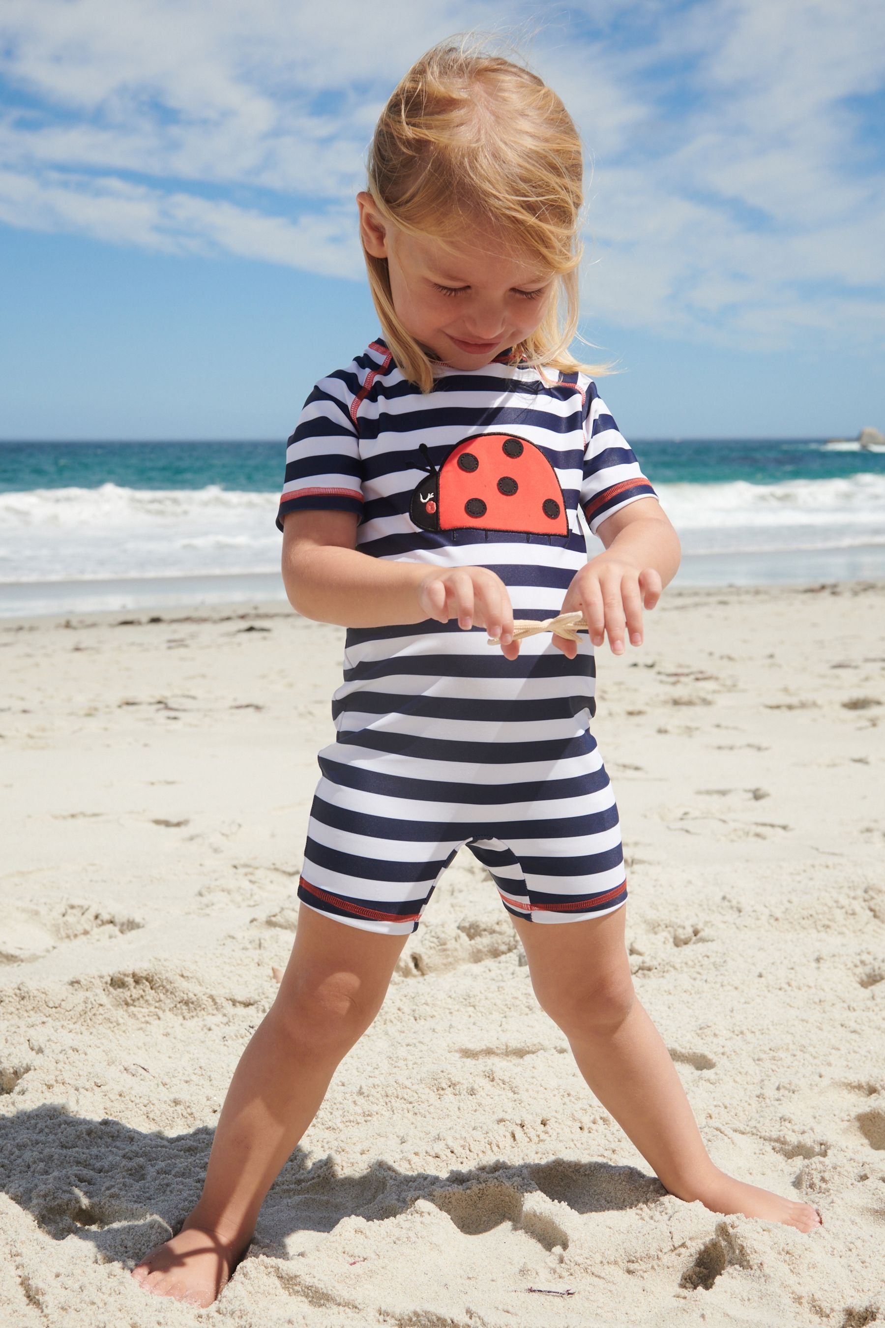 Navy/White Sunsafe Swim Suit (3mths-7yrs)