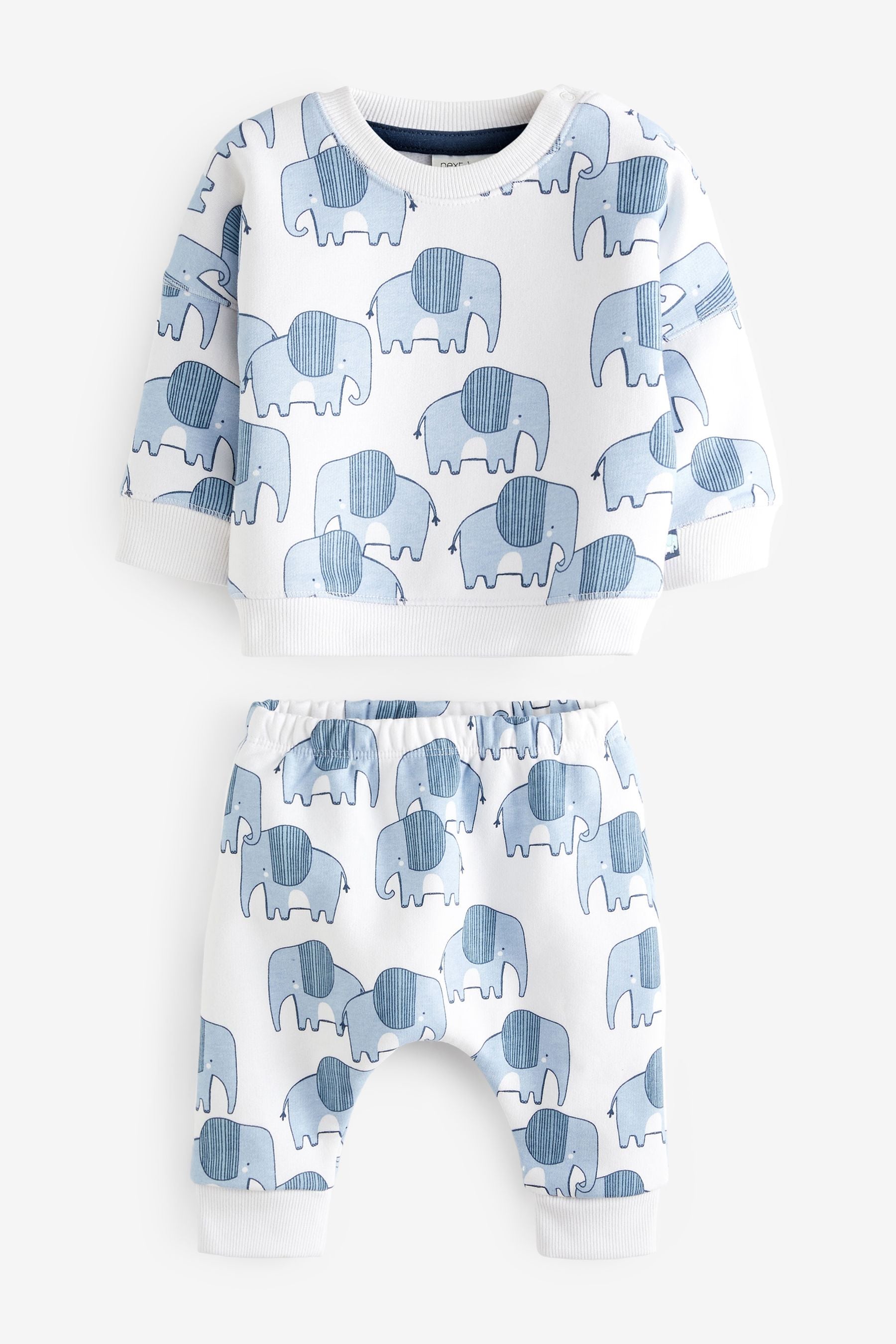 Blue Elephant 2 Piece Baby Sweatshirt And Joggers Set