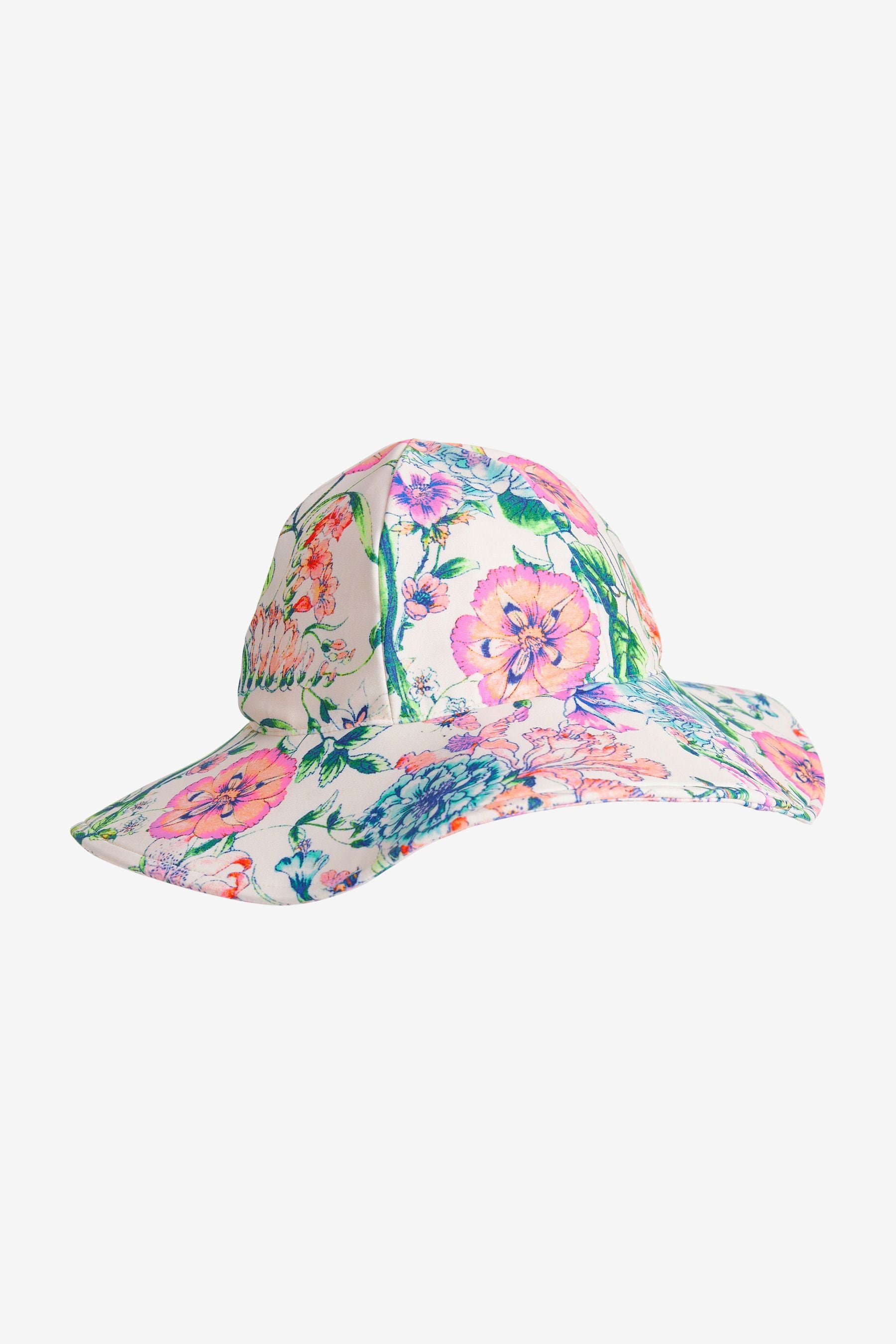 Ecru Cream Floral Swim Hat (3mths-10yrs)