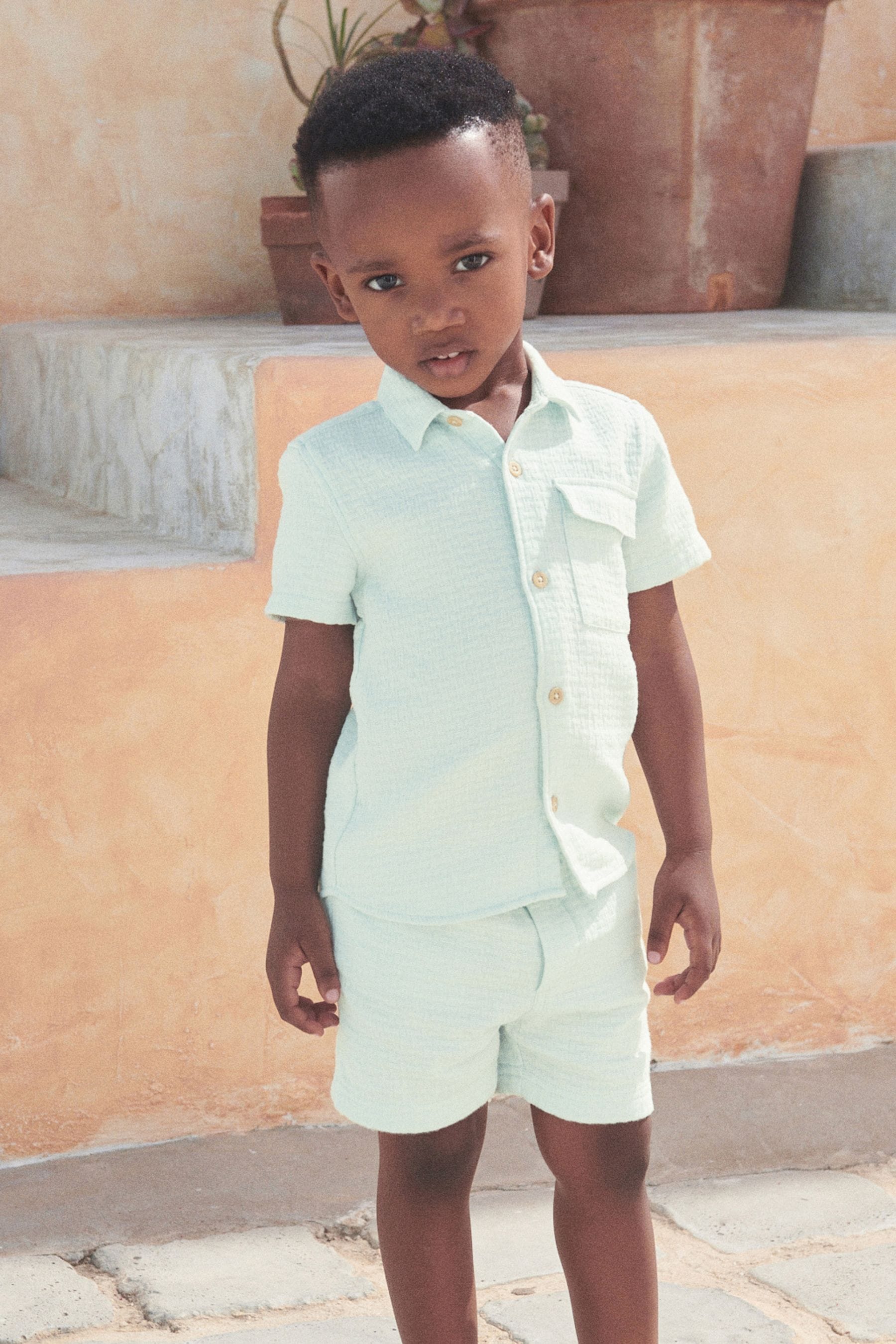 Mineral Green Shirt and Shorts Set (3mths-7yrs)