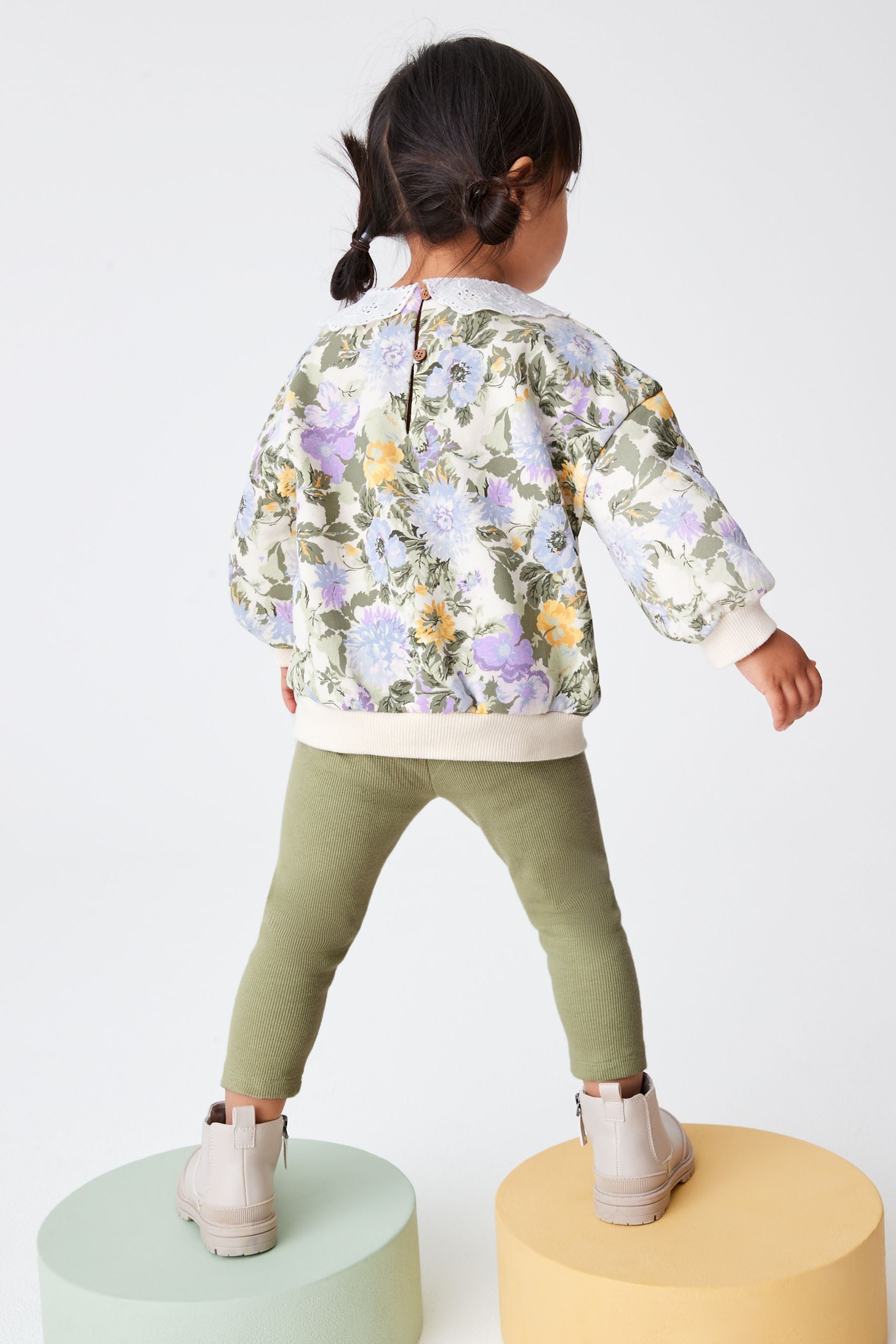 Green Collared Sweatshirt and Legging Set (3mths-7yrs)