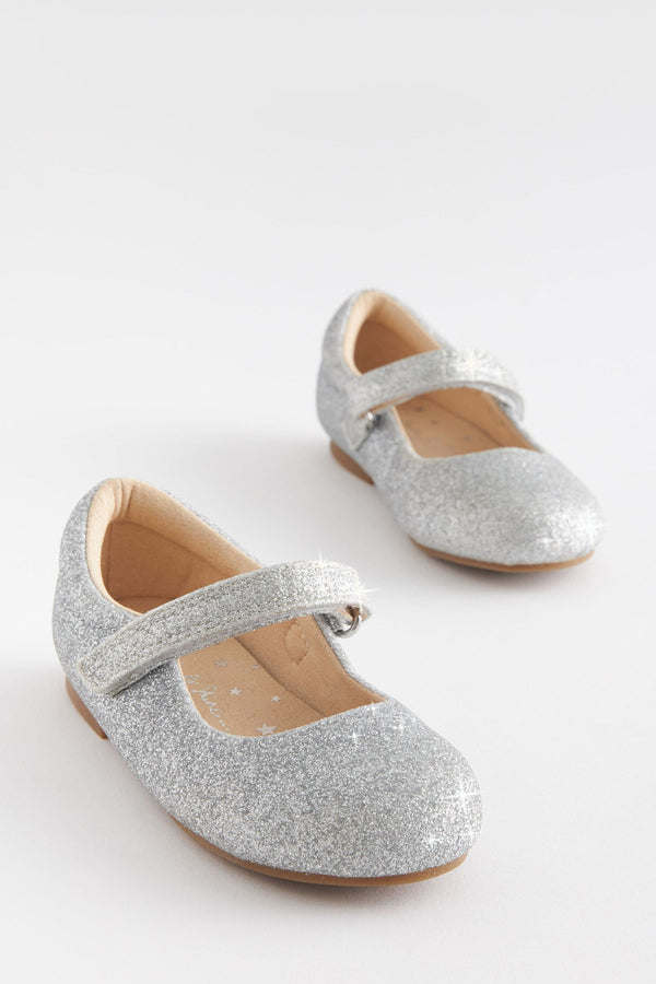 Silver Glitter Mary Jane Shoes