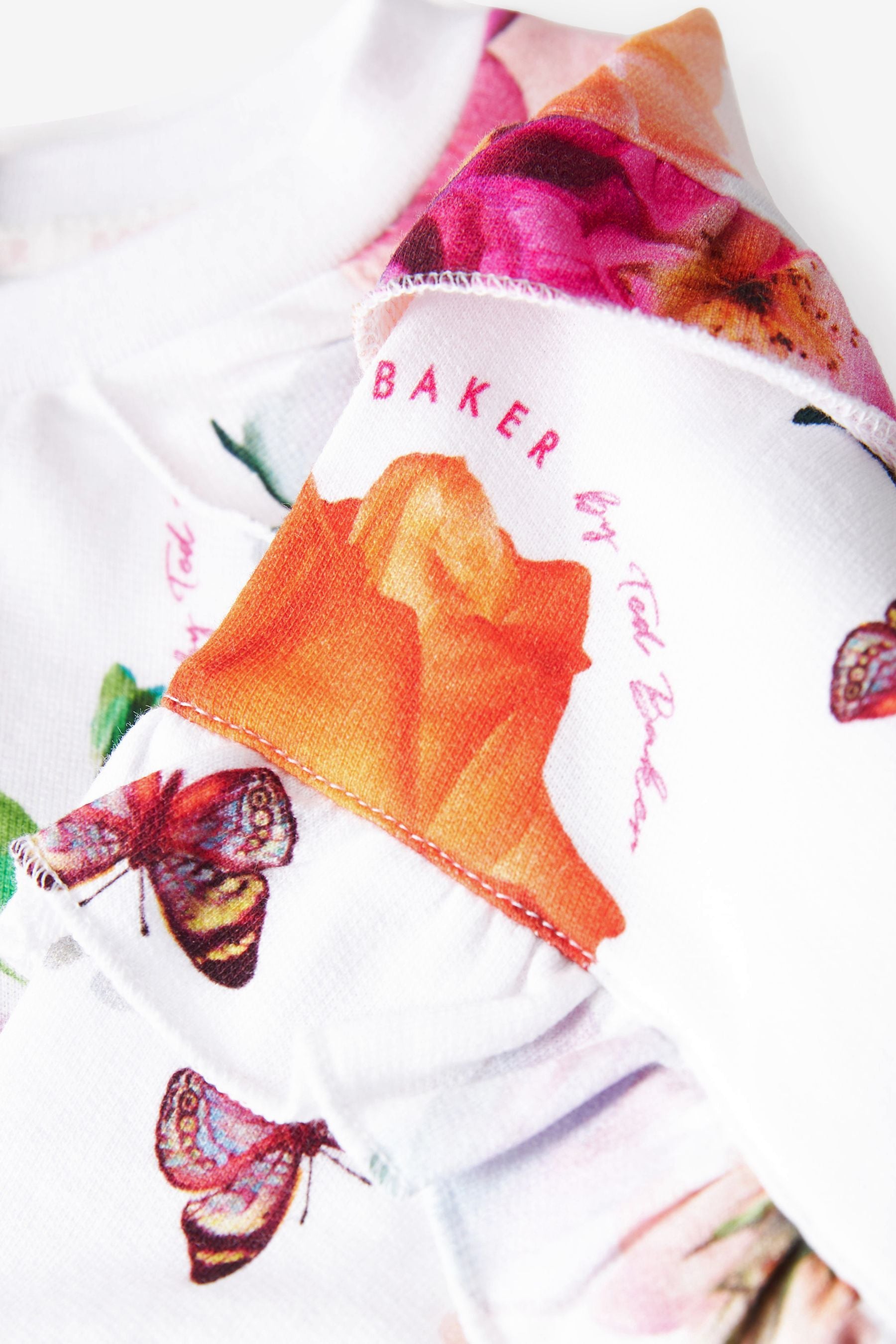 White Baker by Ted Baker White Floral Sweater And Short Set