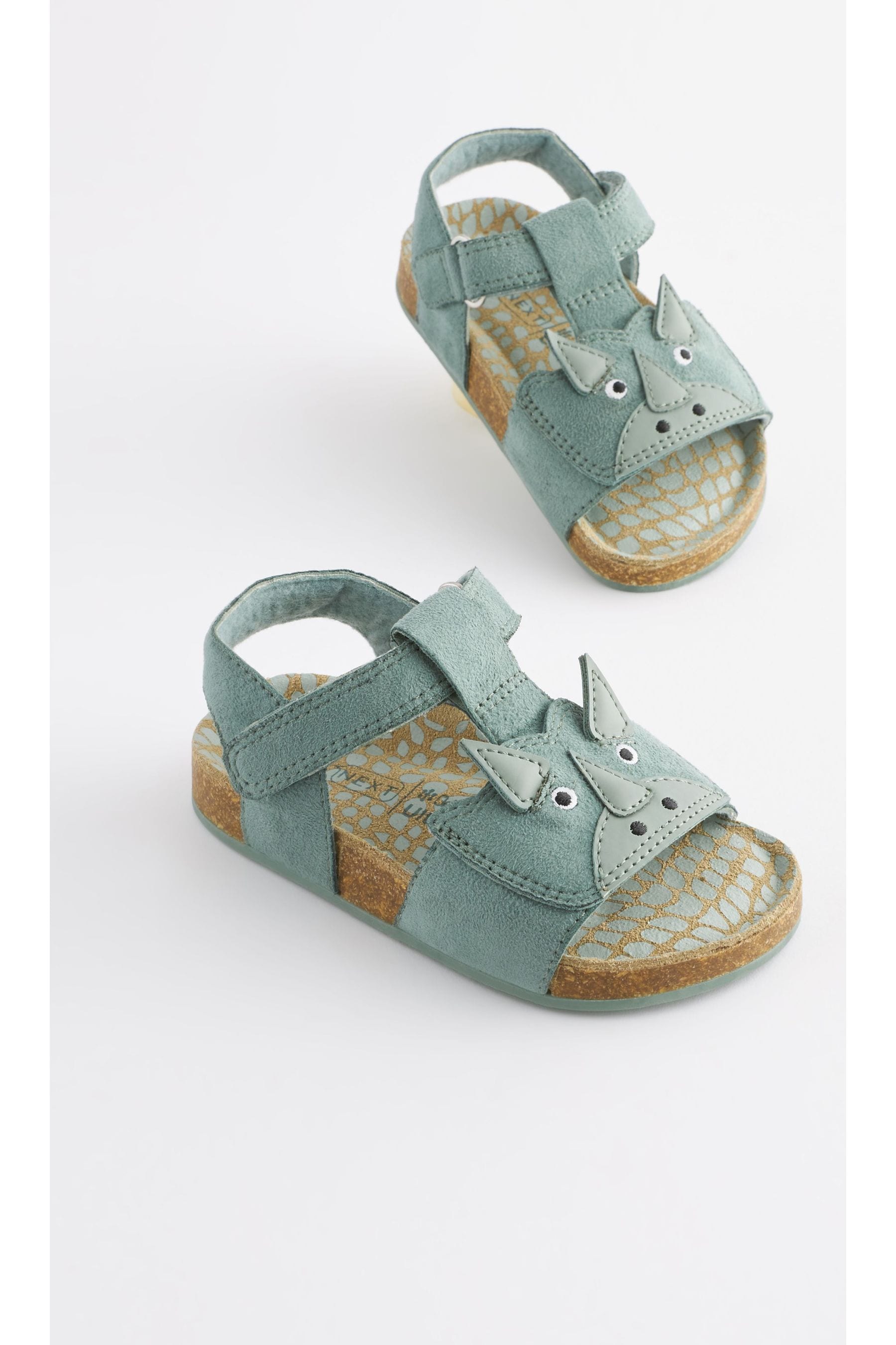 Green Dinosaur Corkbed Comfort Sandals