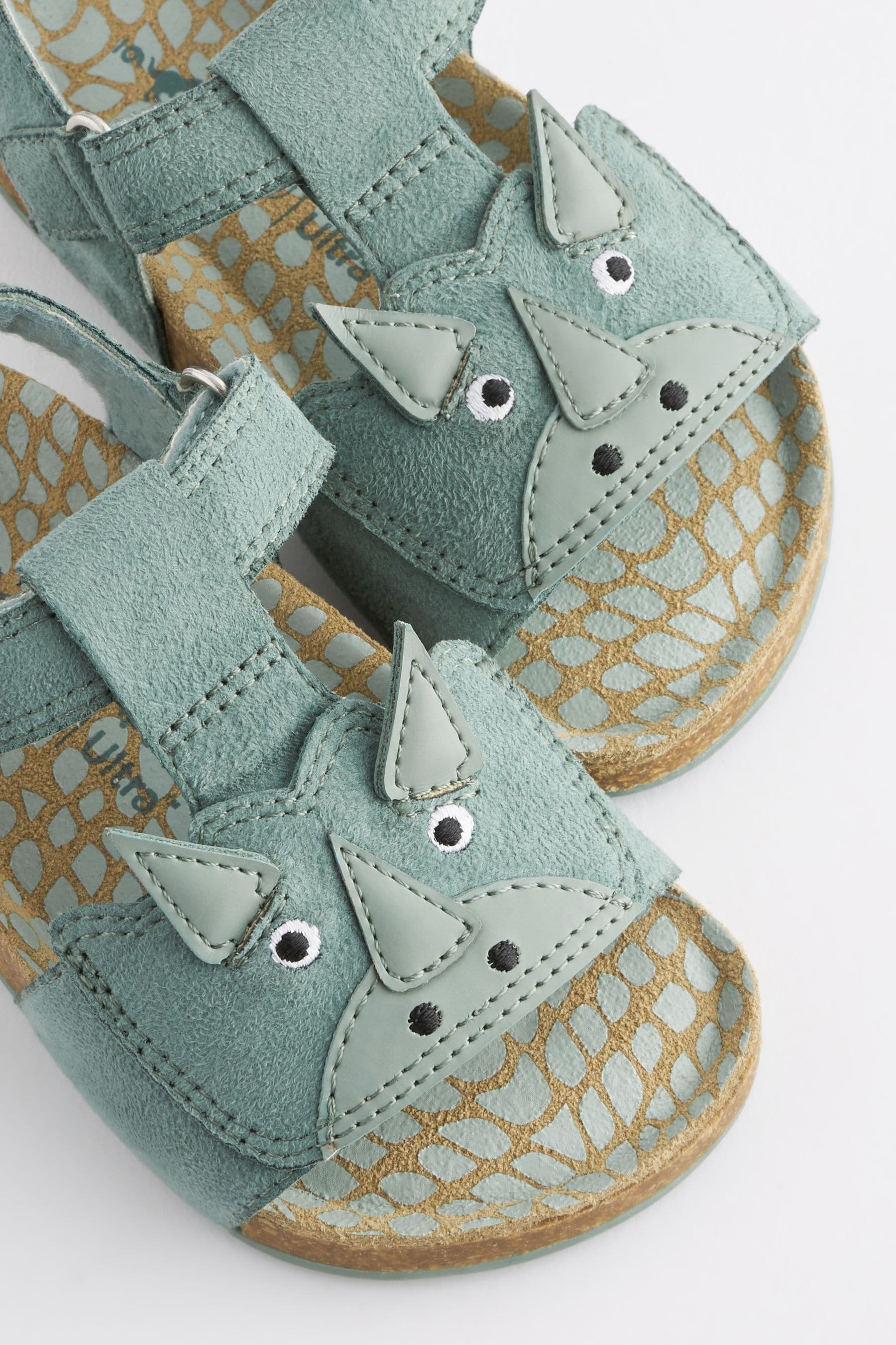 Green Dinosaur Corkbed Comfort Sandals