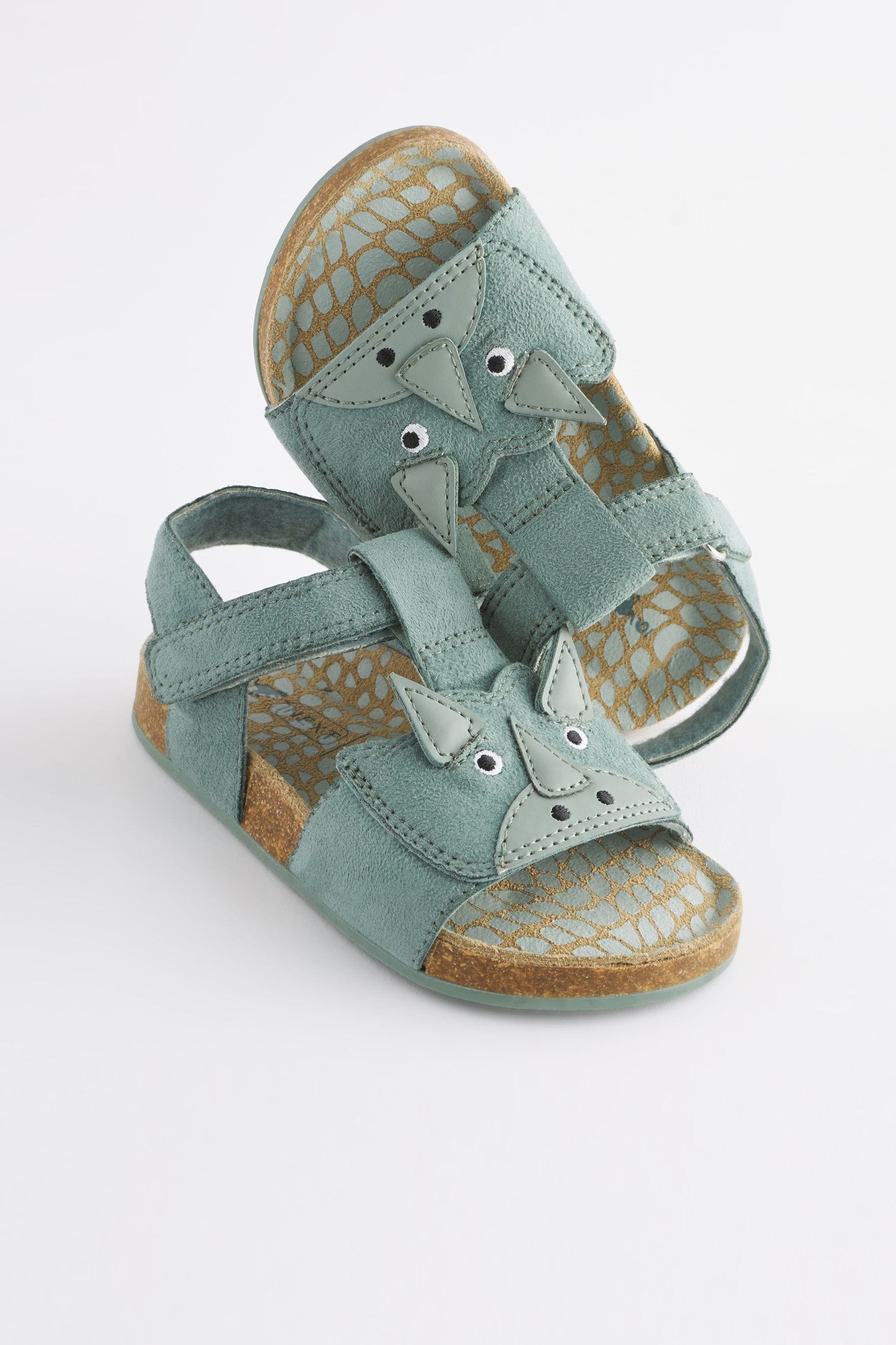 Green Dinosaur Corkbed Comfort Sandals