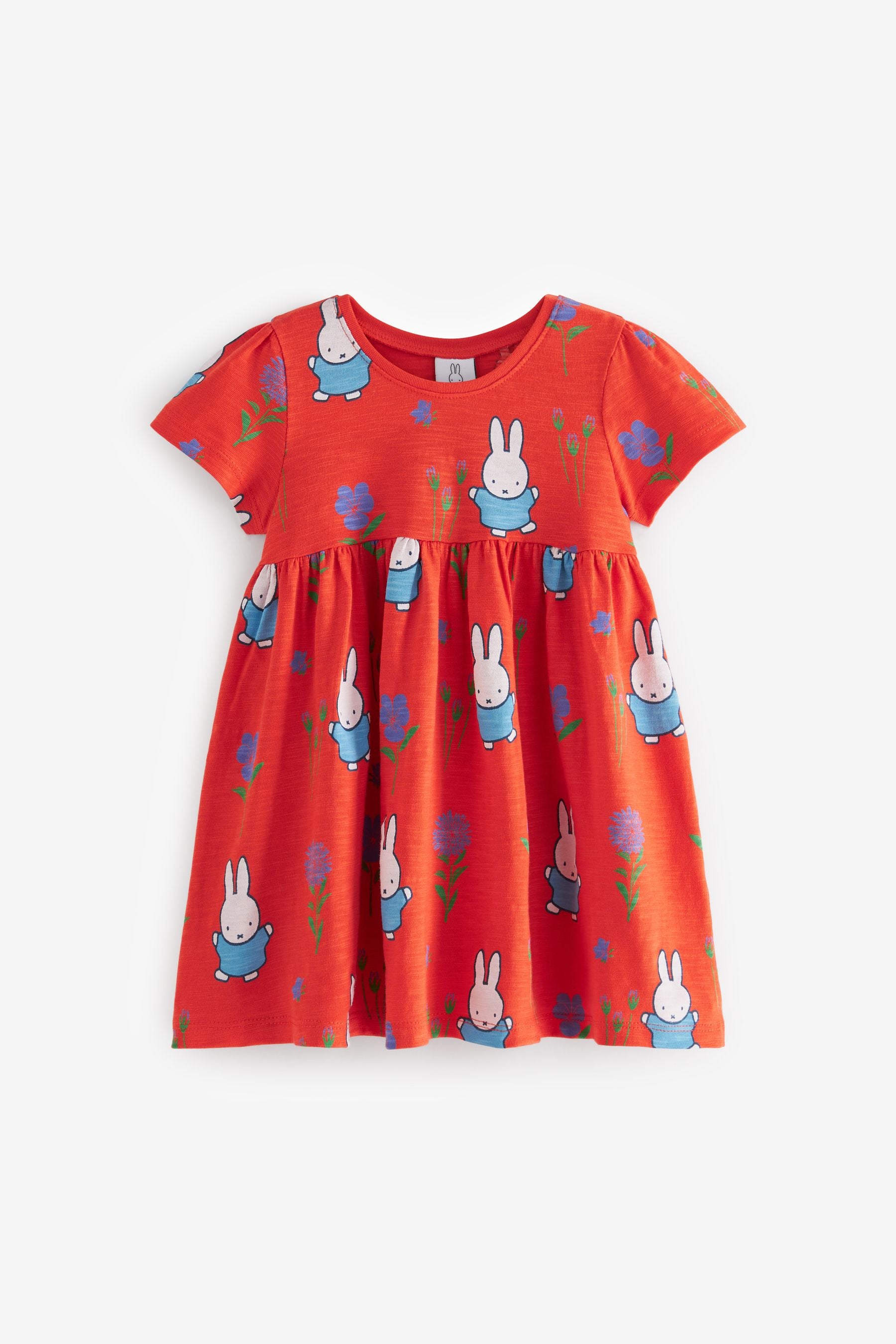 Red Short Sleeve Miffy Dress (3mths-7yrs)