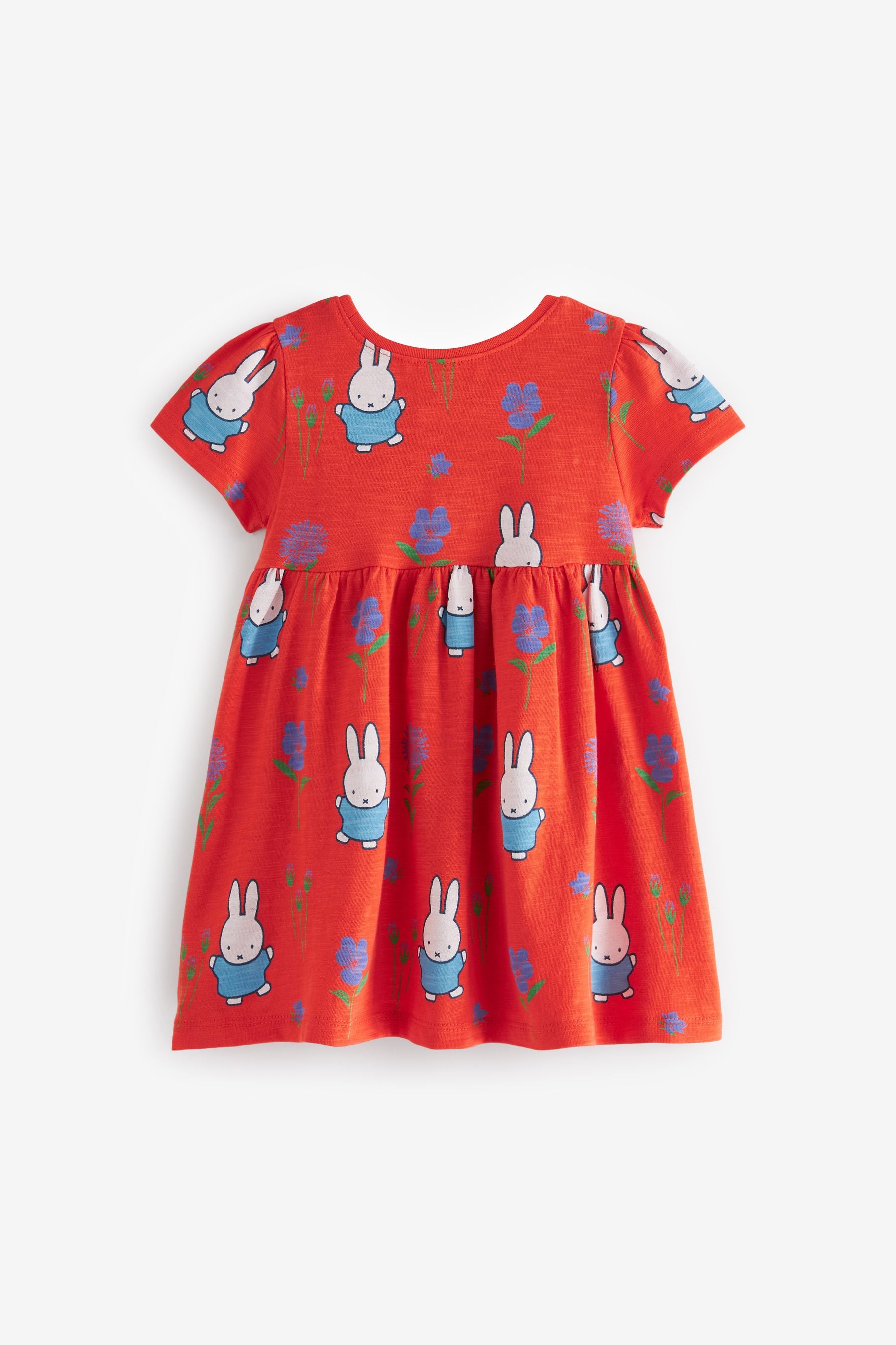 Red Short Sleeve Miffy Dress (3mths-7yrs)