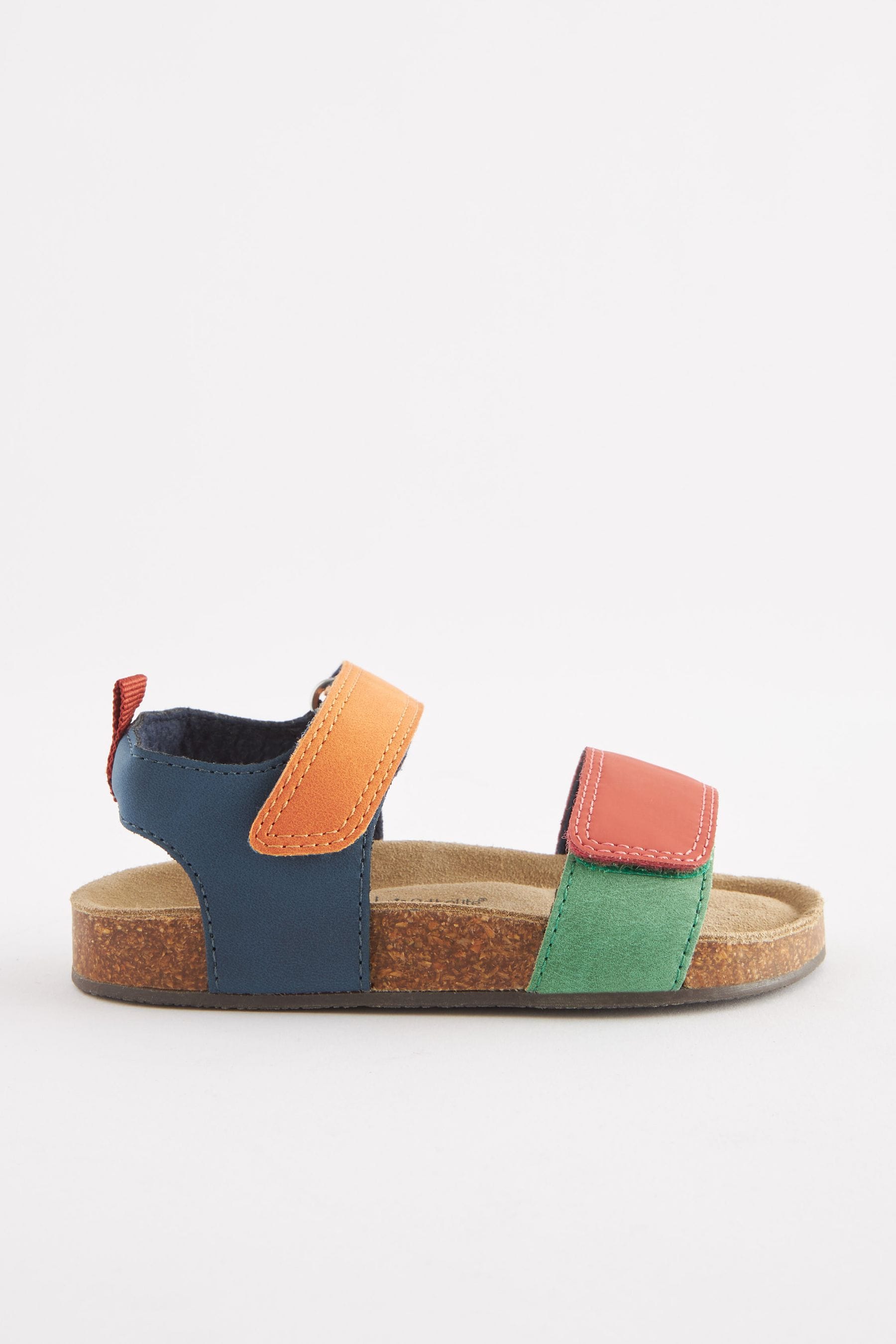 Multi Bright Colourblock Corkbed Comfort Sandals