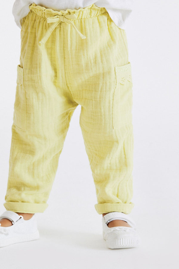 Lime Green Textured Soft Touch Trousers (3mths-10yrs)