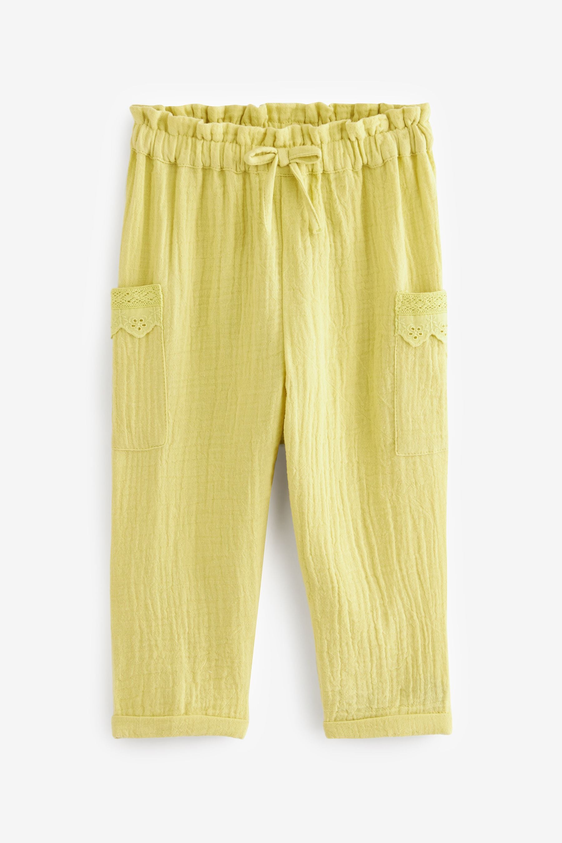 Lime Green Textured Soft Touch Trousers (3mths-10yrs)