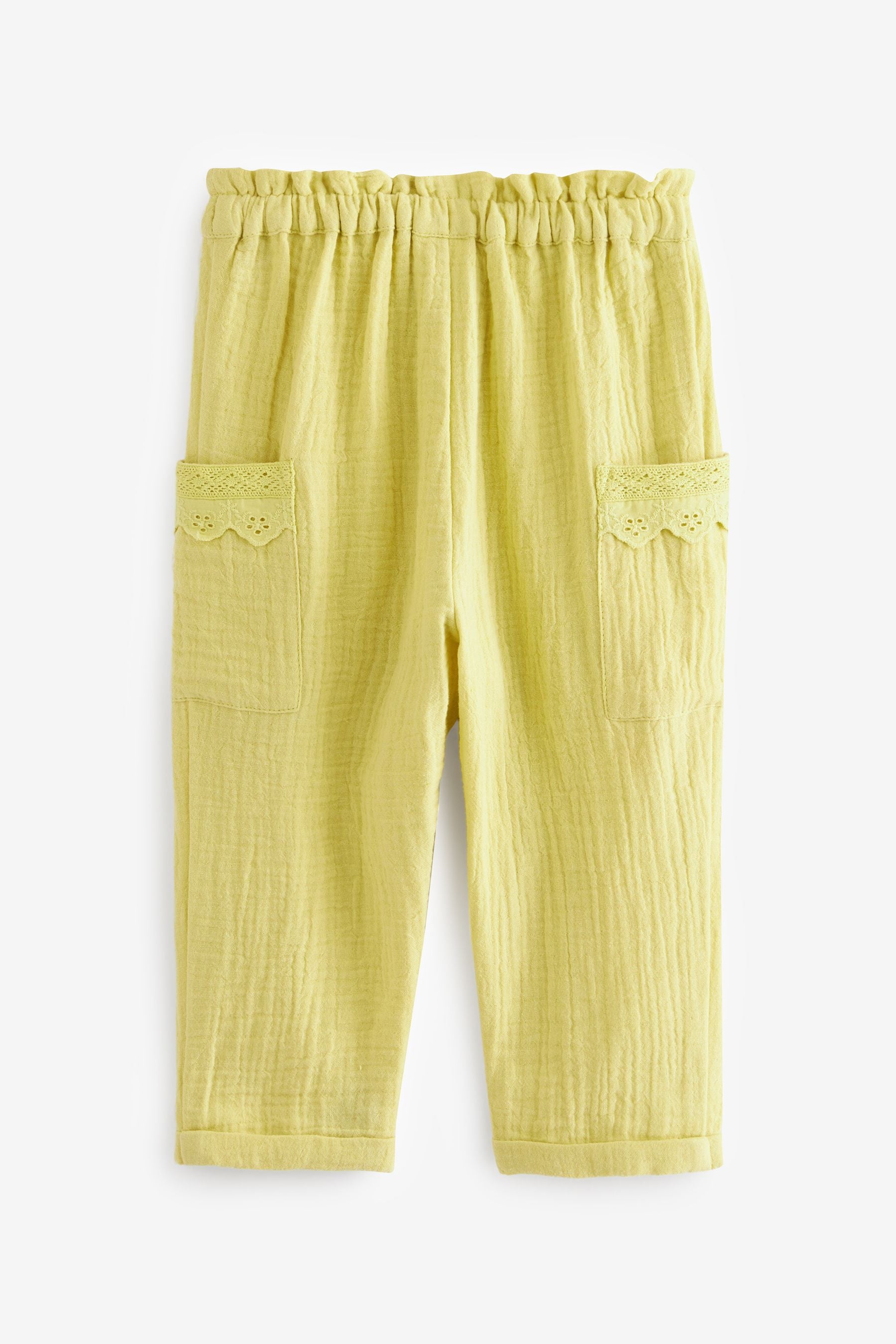 Lime Green Textured Soft Touch Trousers (3mths-10yrs)