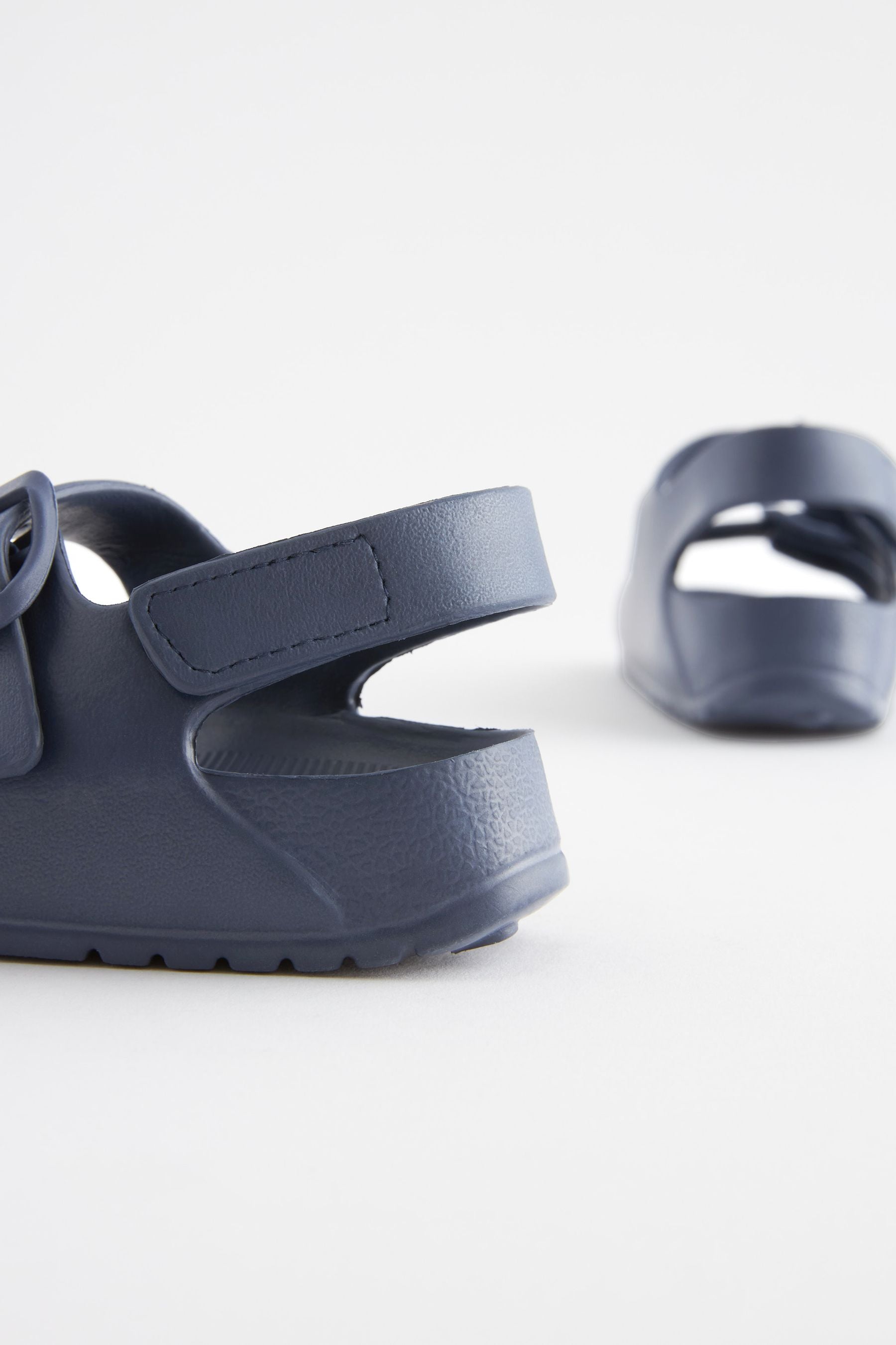 Navy Blue Double Buckle Ankle Strap EVA Sandals