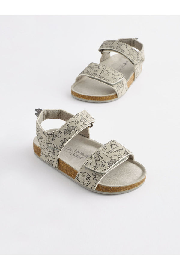 Grey Dinosaur Corkbed Comfort Sandals