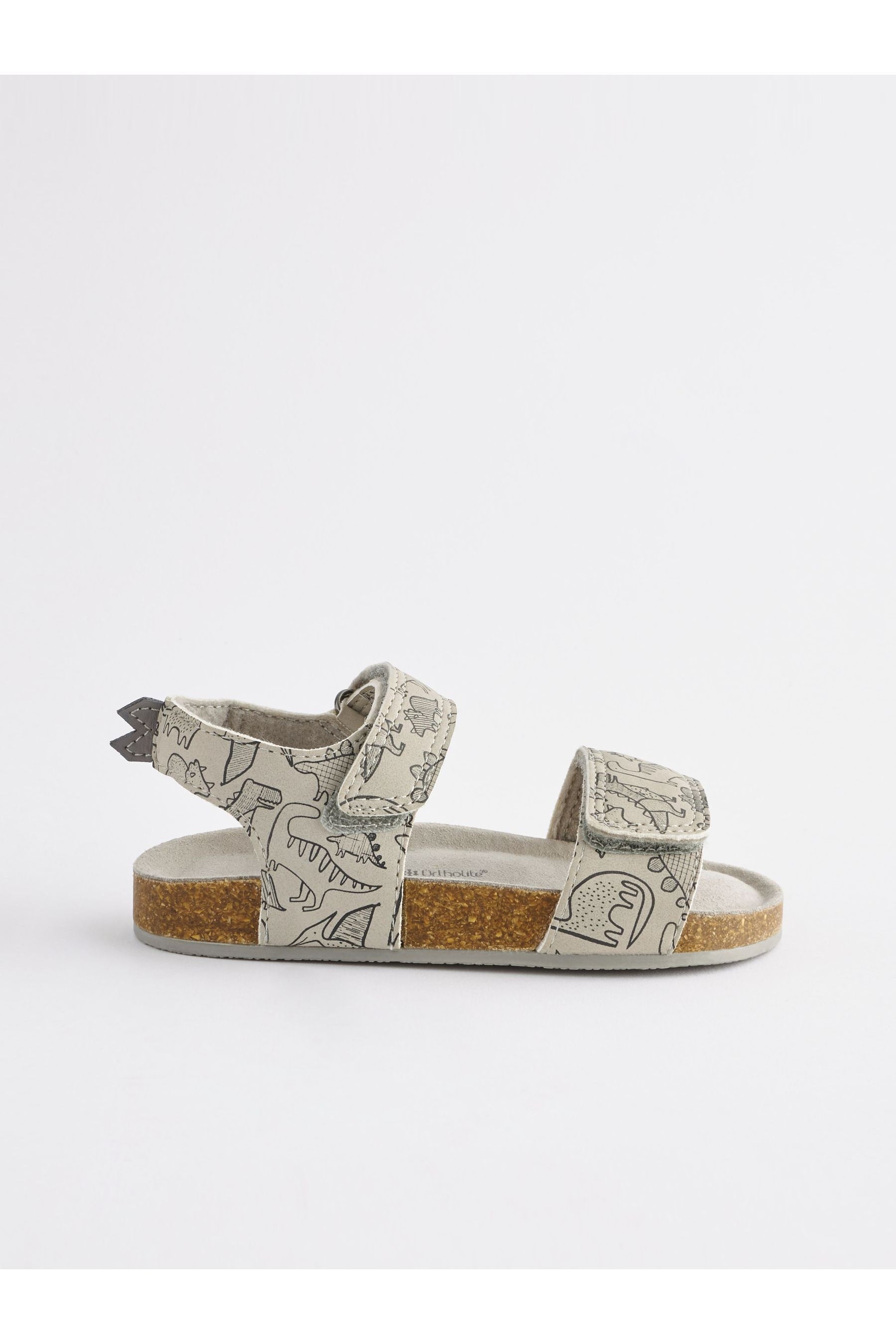 Grey Dinosaur Corkbed Comfort Sandals