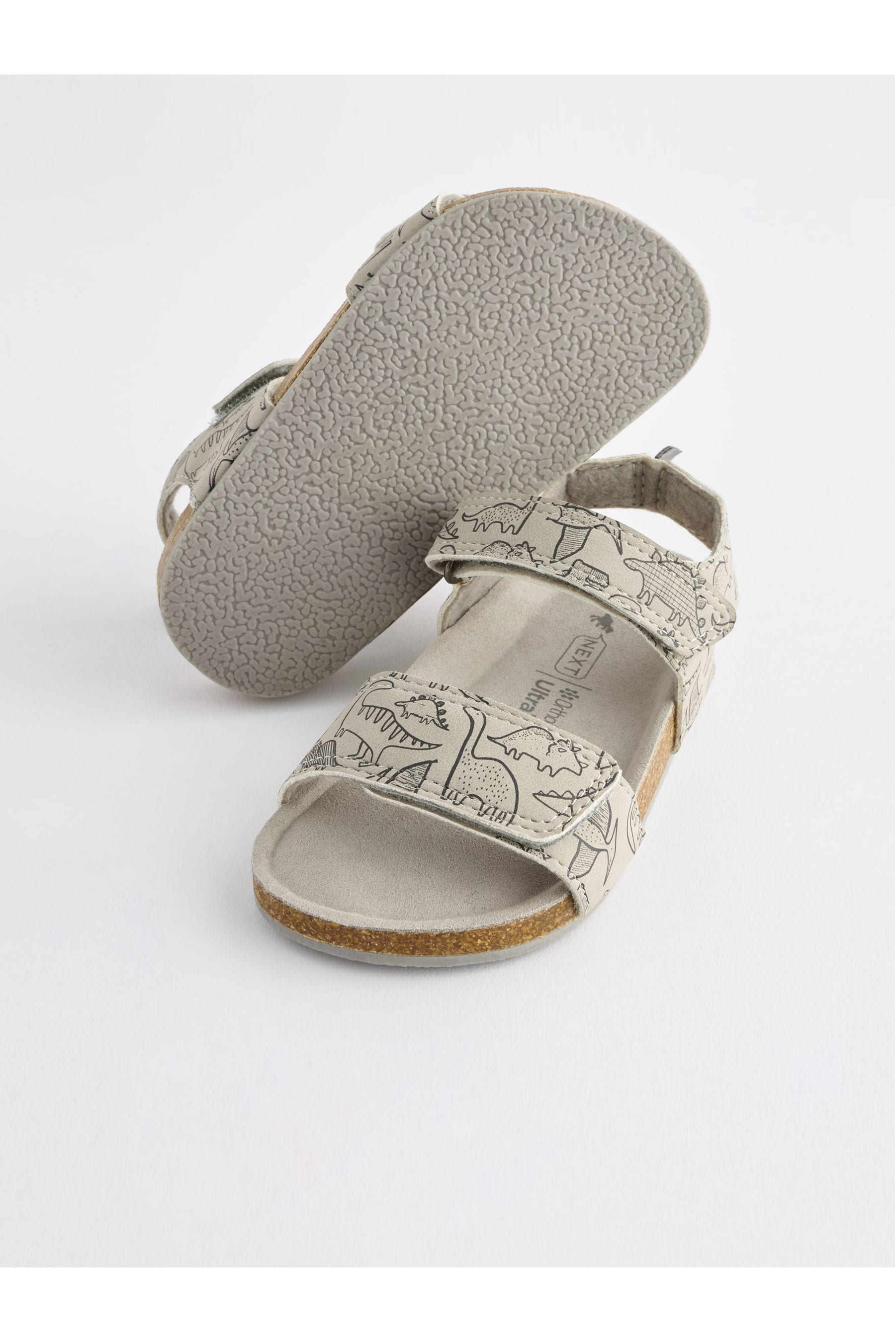 Grey Dinosaur Corkbed Comfort Sandals